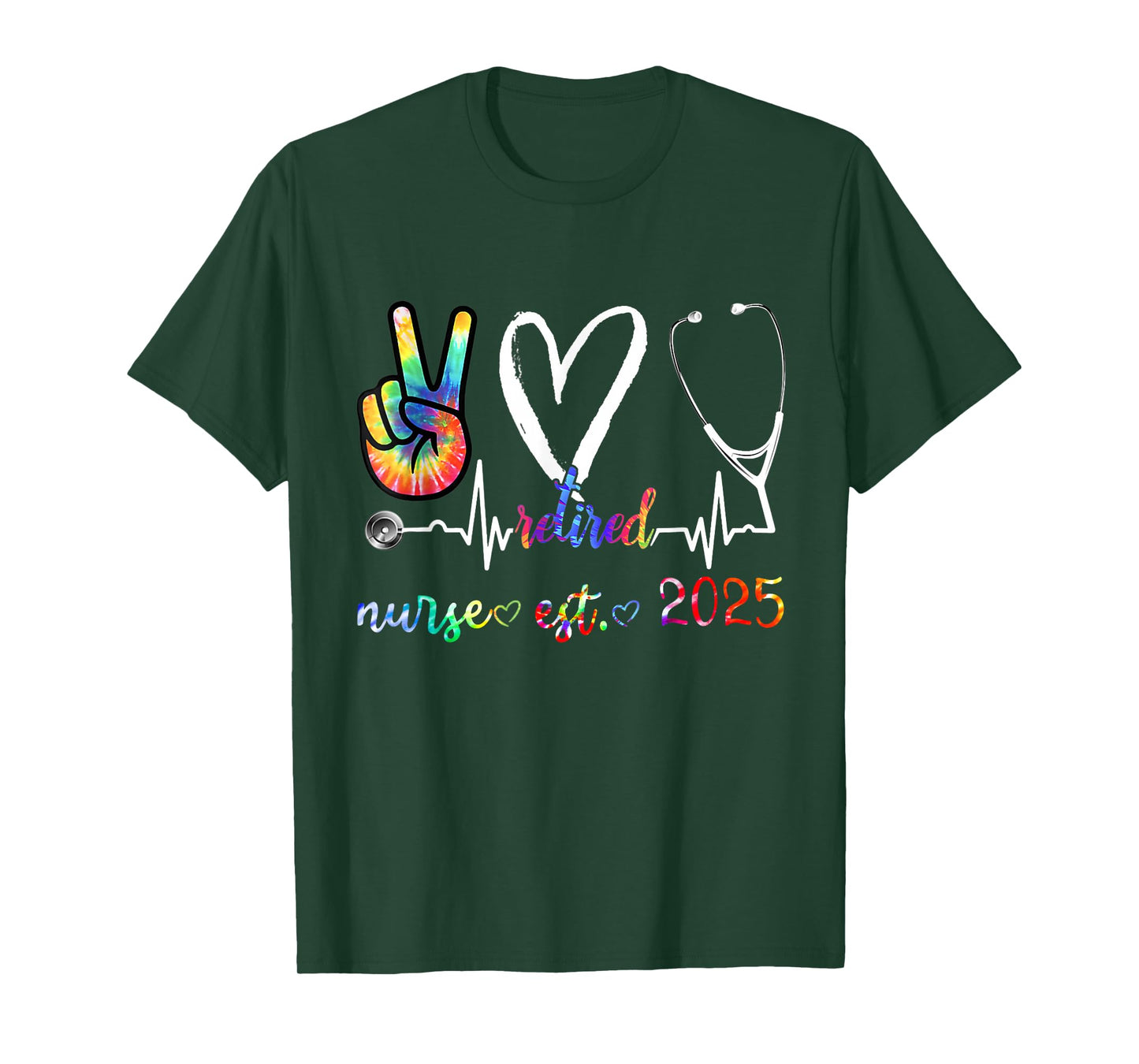 Retirement gifts Nurse 2025 Nursing Retired Nurse 25 Tie Dye T-Shirt