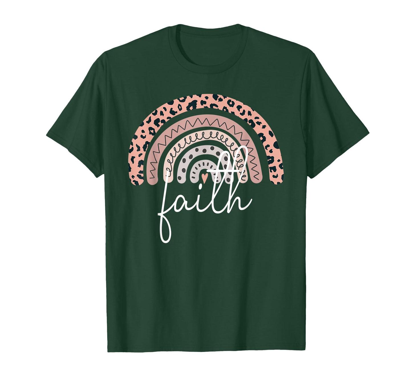 faith Name Personalized Cute Women Rainbow Appreciation T-Shirt