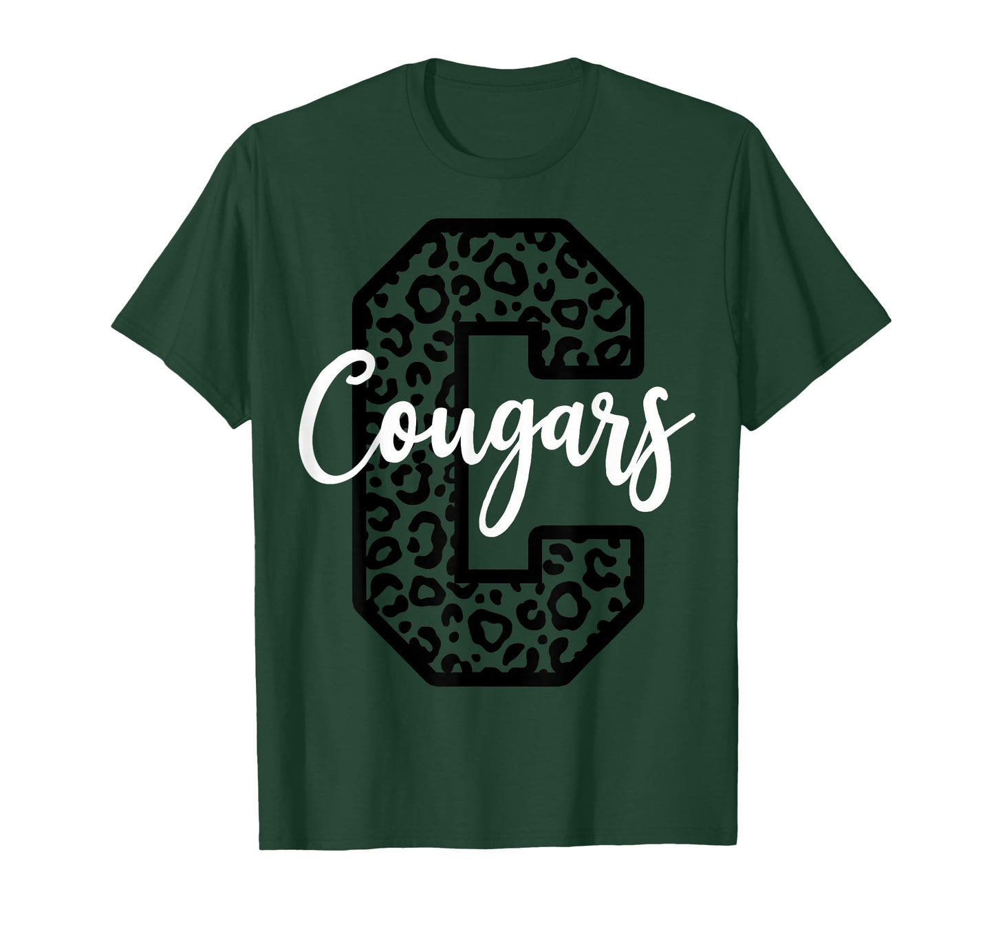 Cougars School Spirit Mascot Leopard Cheer Fan Game Day T-Shirt