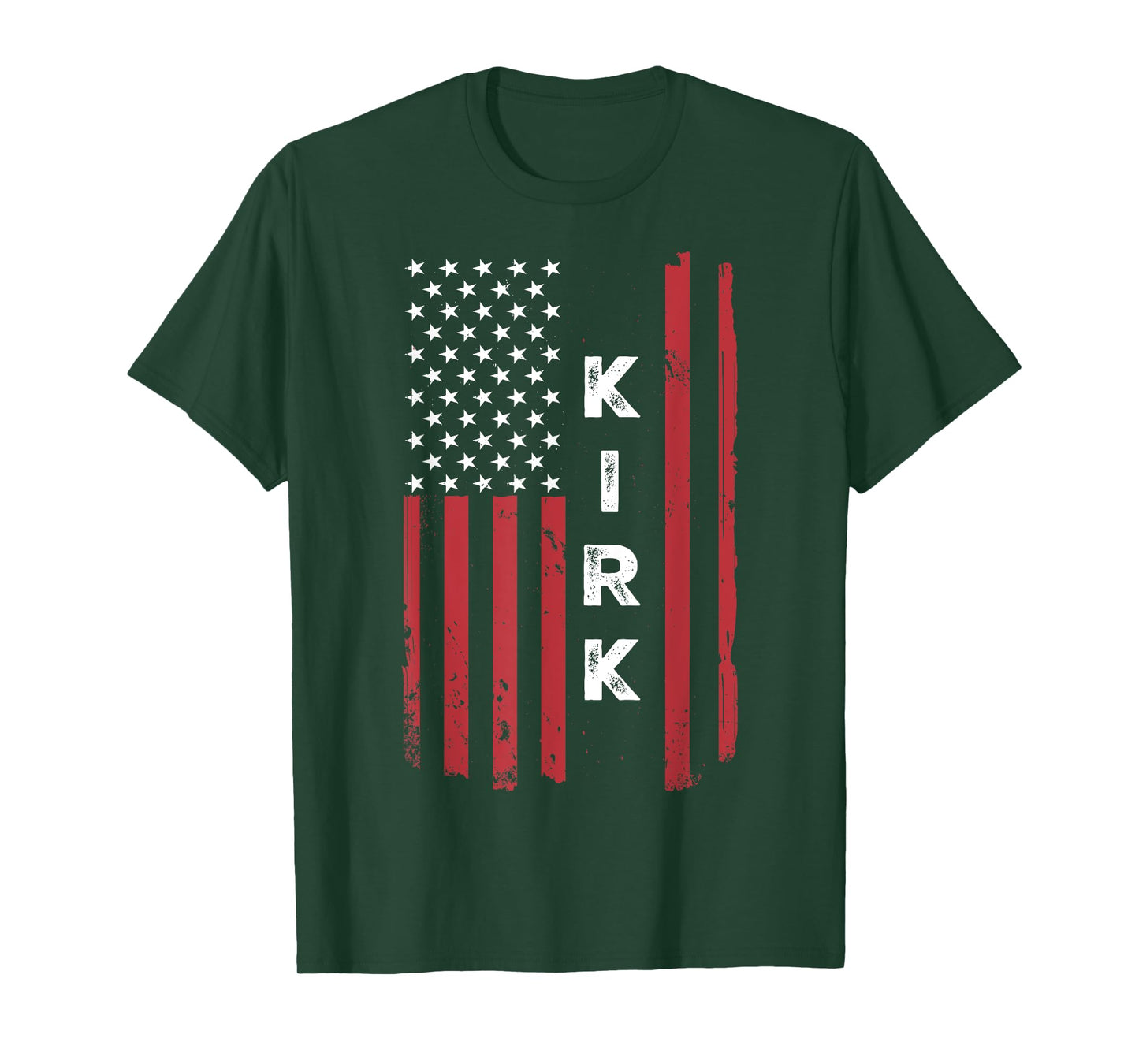 Kirk USA Flag American Flag Patriotic Kids Men T-Shirt
