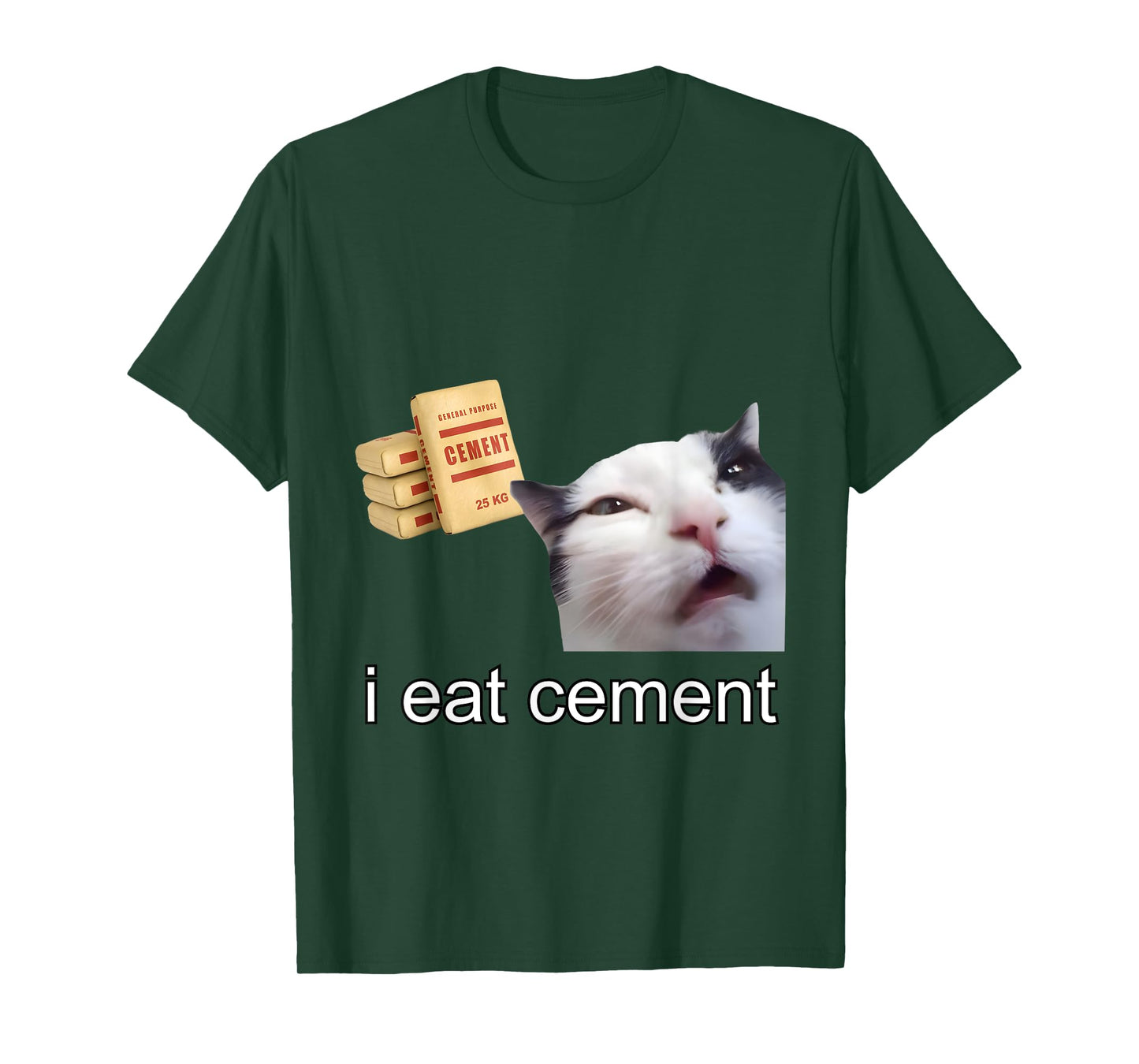 I Eat Cement Cursed Cat Funny Oddly Specific Meme T-Shirt