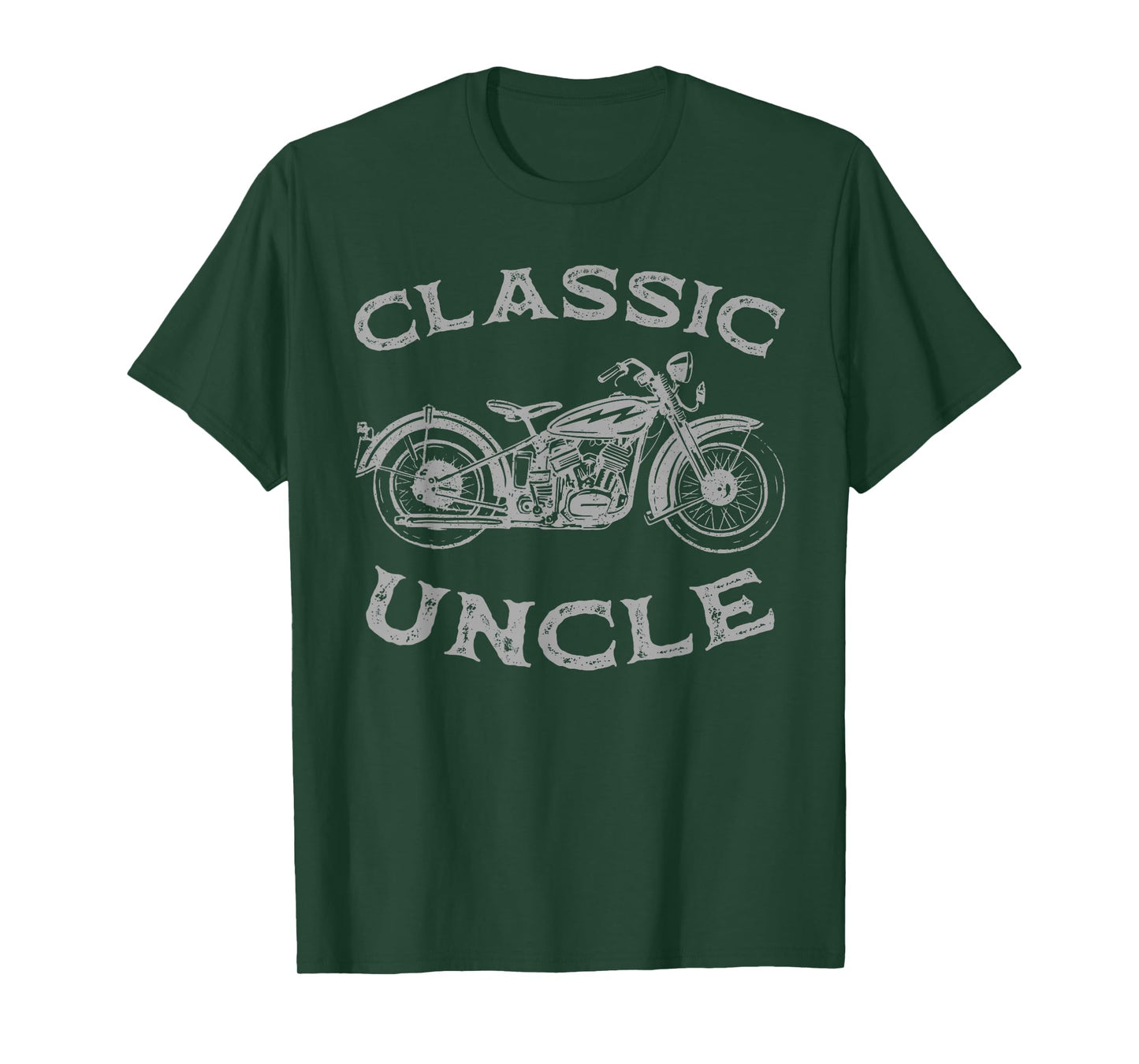 Vintage Classic Uncle Funny Motorcycle Graphic Men's Biker T-Shirt