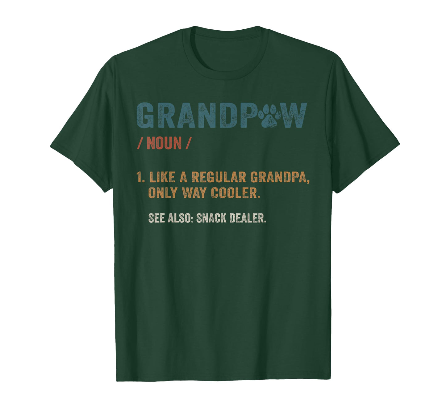 Grandpaw Definition Dog Grandpa Funny Father's Day Men T-Shirt
