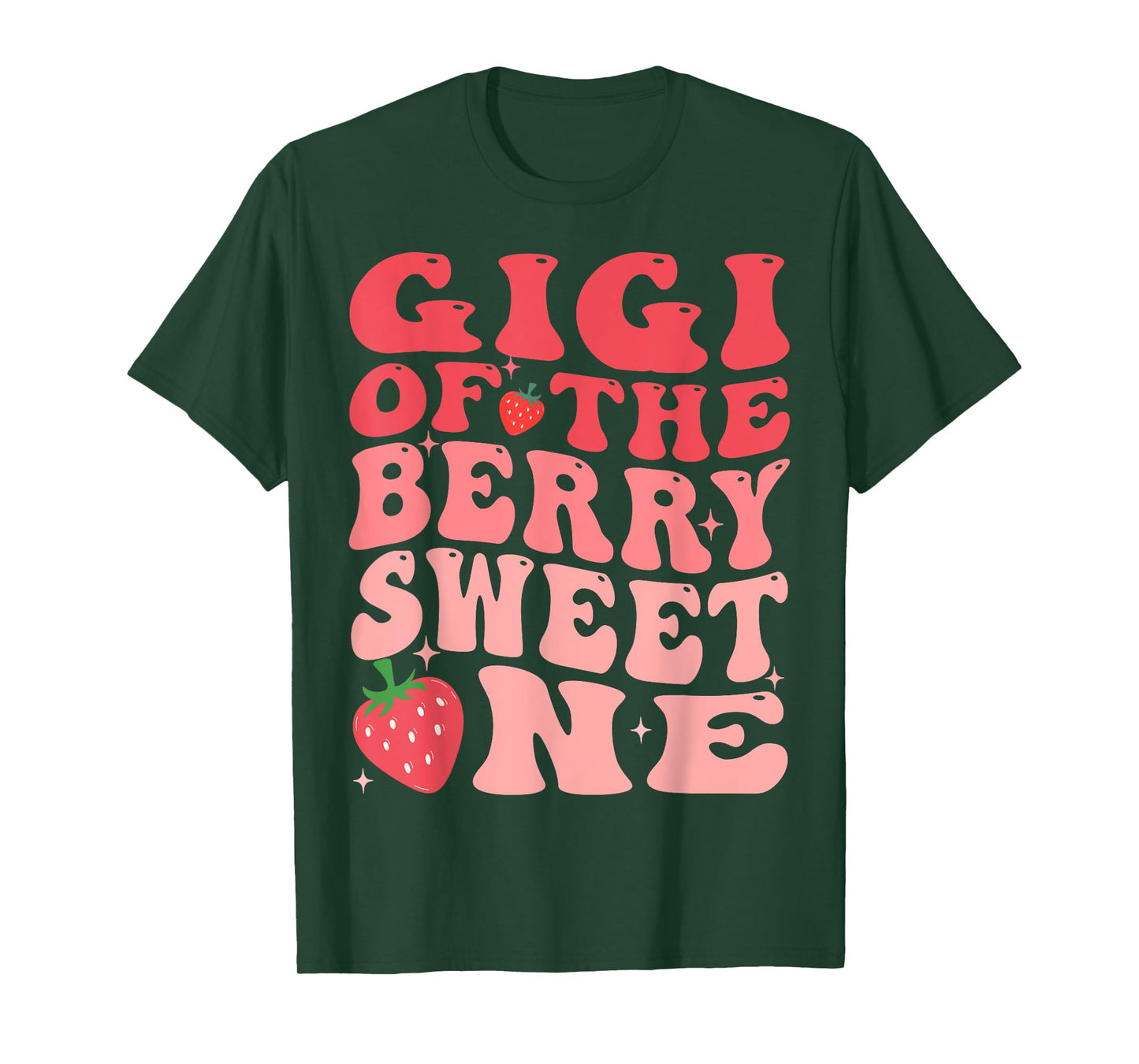 Gigi Of The Berry Sweet One 1st Birthday Strawberry T-Shirt