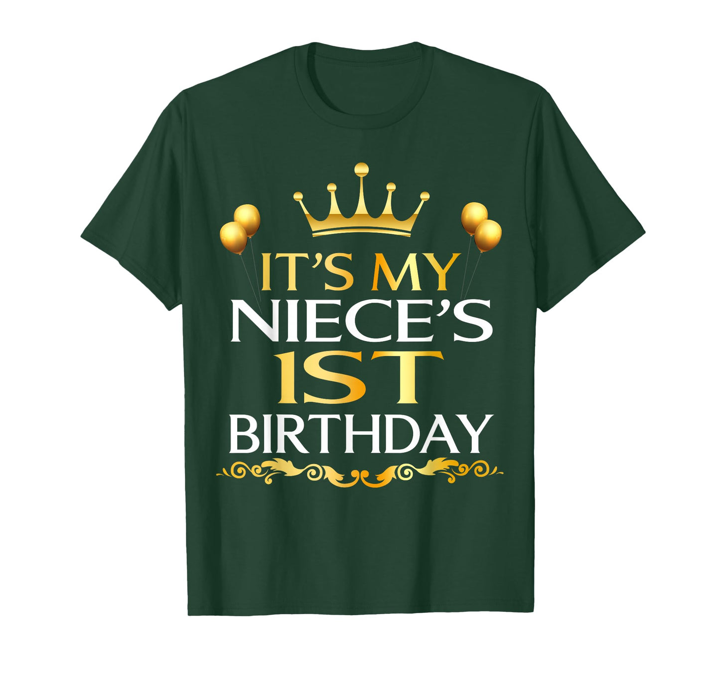 It's My Niece's 1st Birthday Happy Birthday 1 Years Old T-Shirt