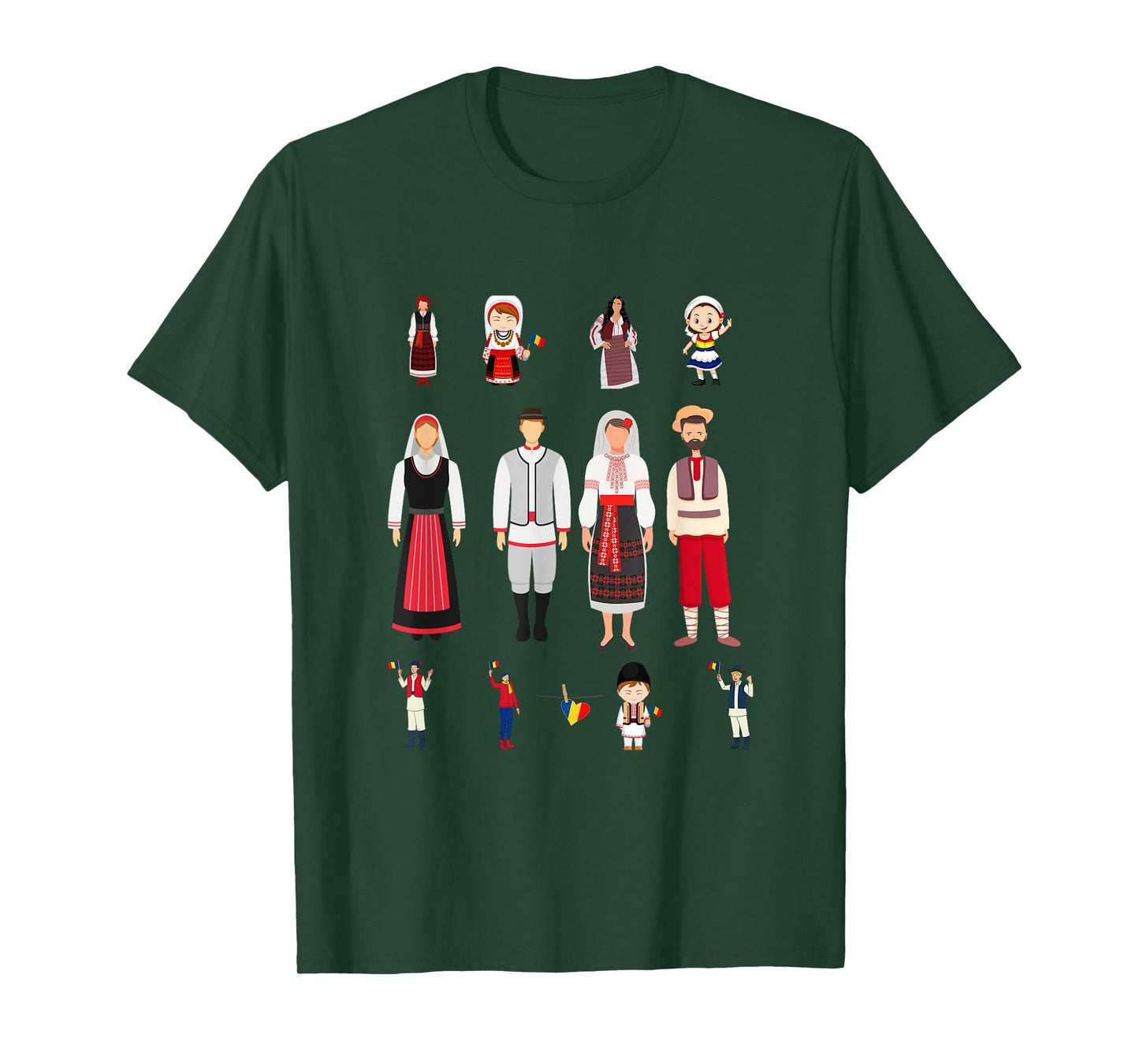 Traditional Romanian Family For Men and Woman T-Shirt