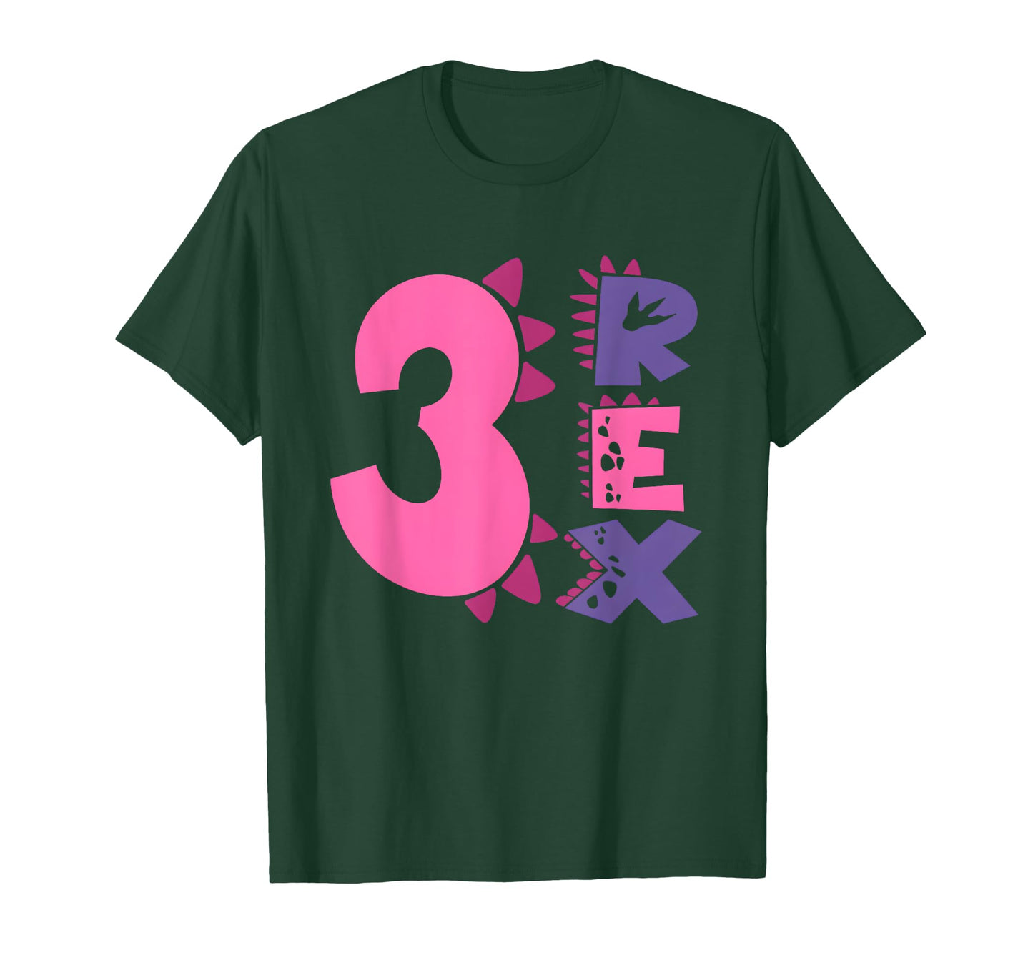 Three Rex Birthday Girl 3rd Birthday Party Family Matching T-Shirt