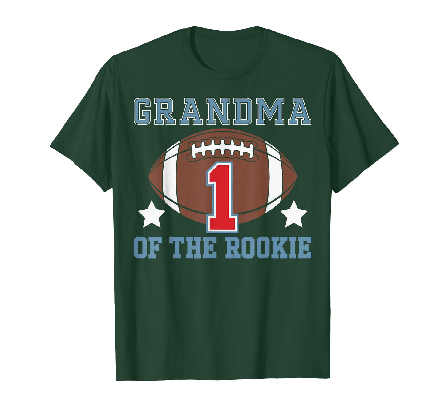 Grandma of Rookie 1st Birthday Football Theme Matching Party T-Shirt