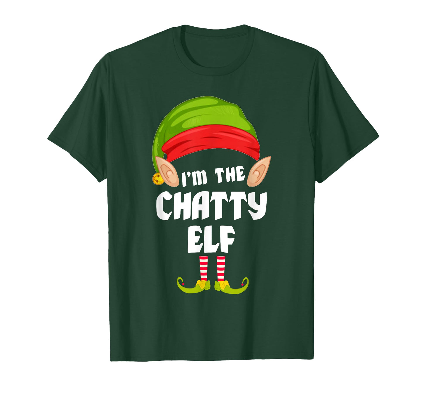 Funny Chatty Elf Matching Family Group PJ Christmas T-Shirt