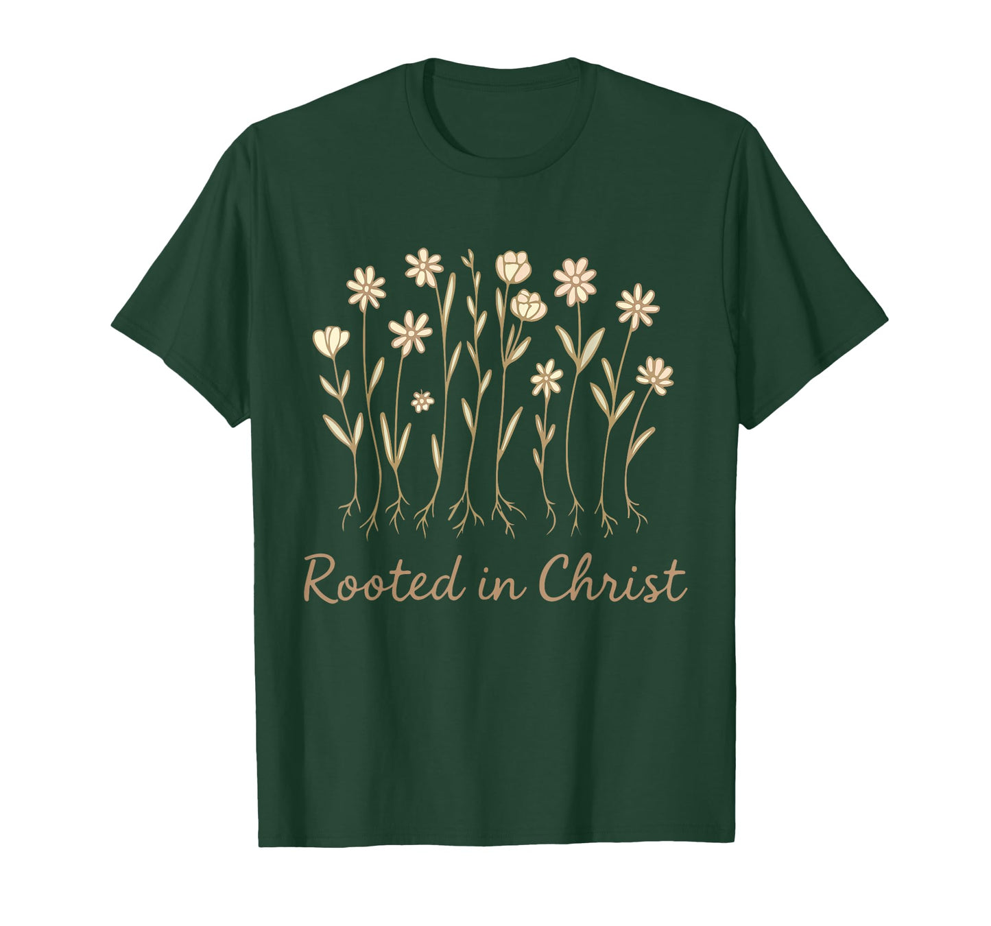 Rooted in Christ Flowers Christian Girl God Daughter Toddler T-Shirt