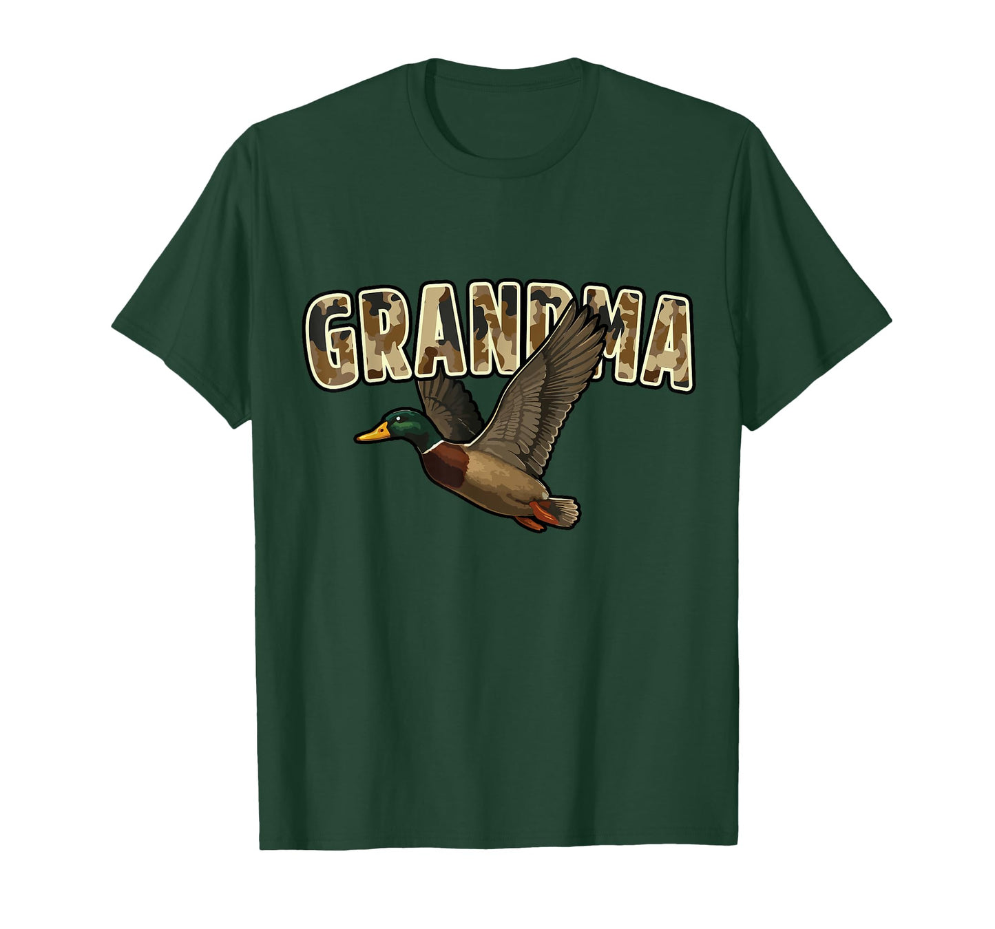 Camouflage Vintage Mallard Duck Retro Camo Hunting Grandma T-Shirt