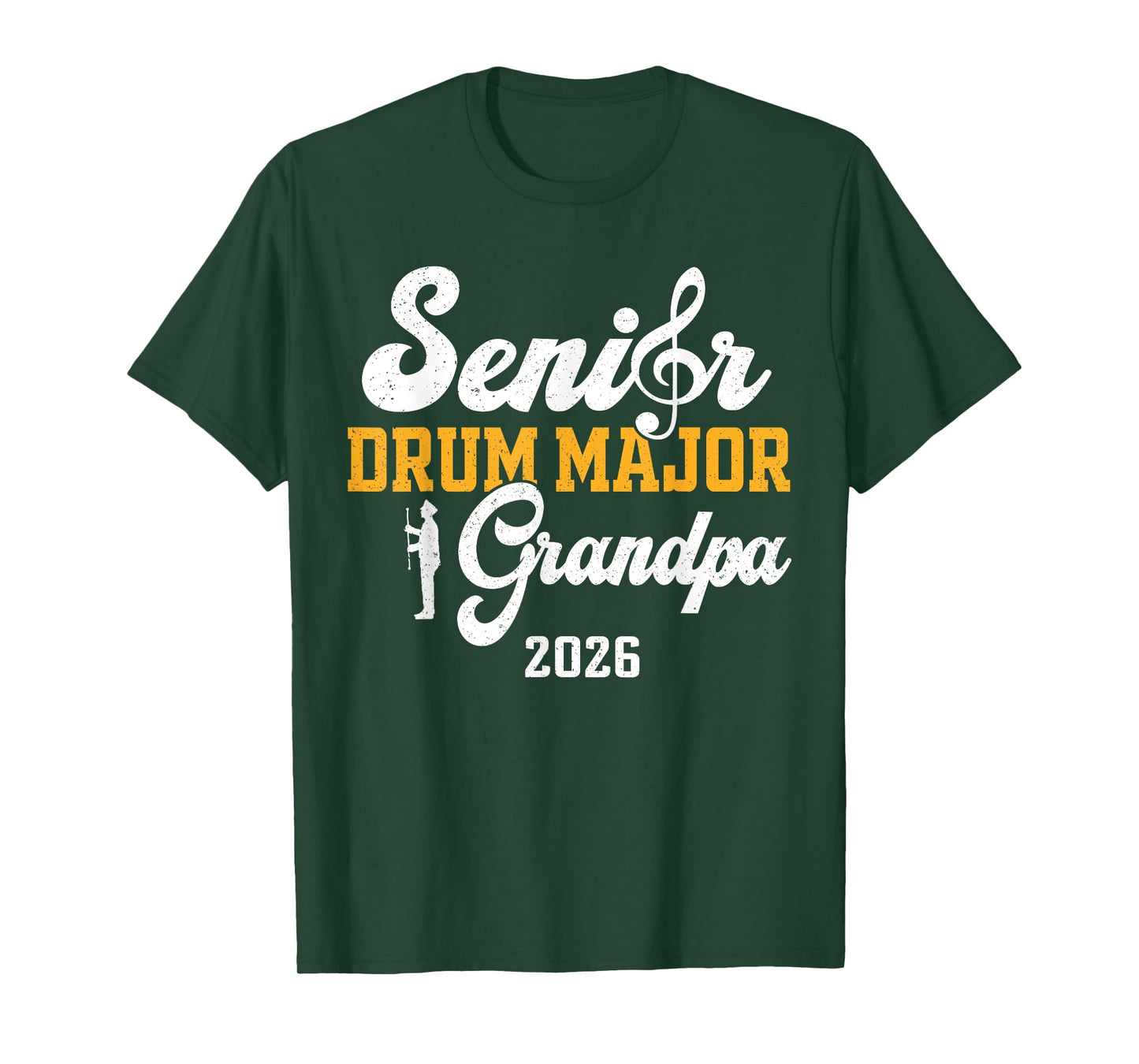 Senior Drum Major Grandpa 2026 Graduation Matching Family T-Shirt