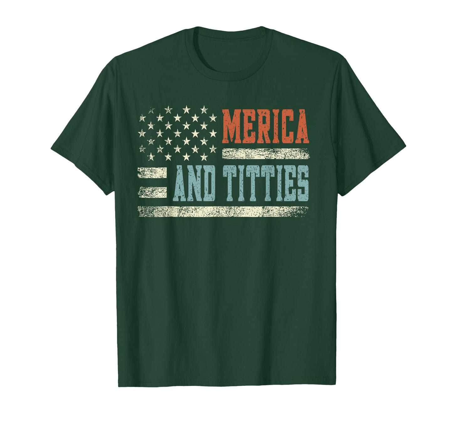 Merica And Titties 4th Of July Sunglasses Us Flag T-Shirt for Women Men