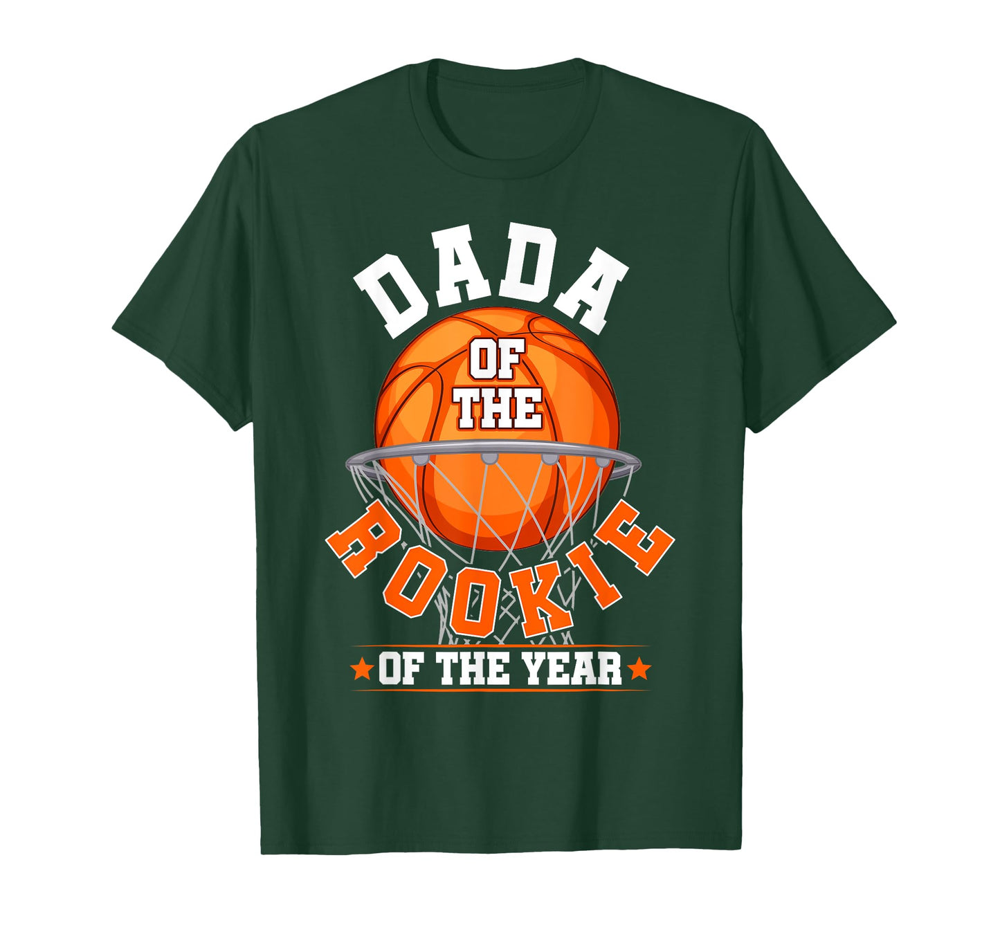 Dada of Rookie 1st Birthday Basketball Family Matching Party T-Shirt