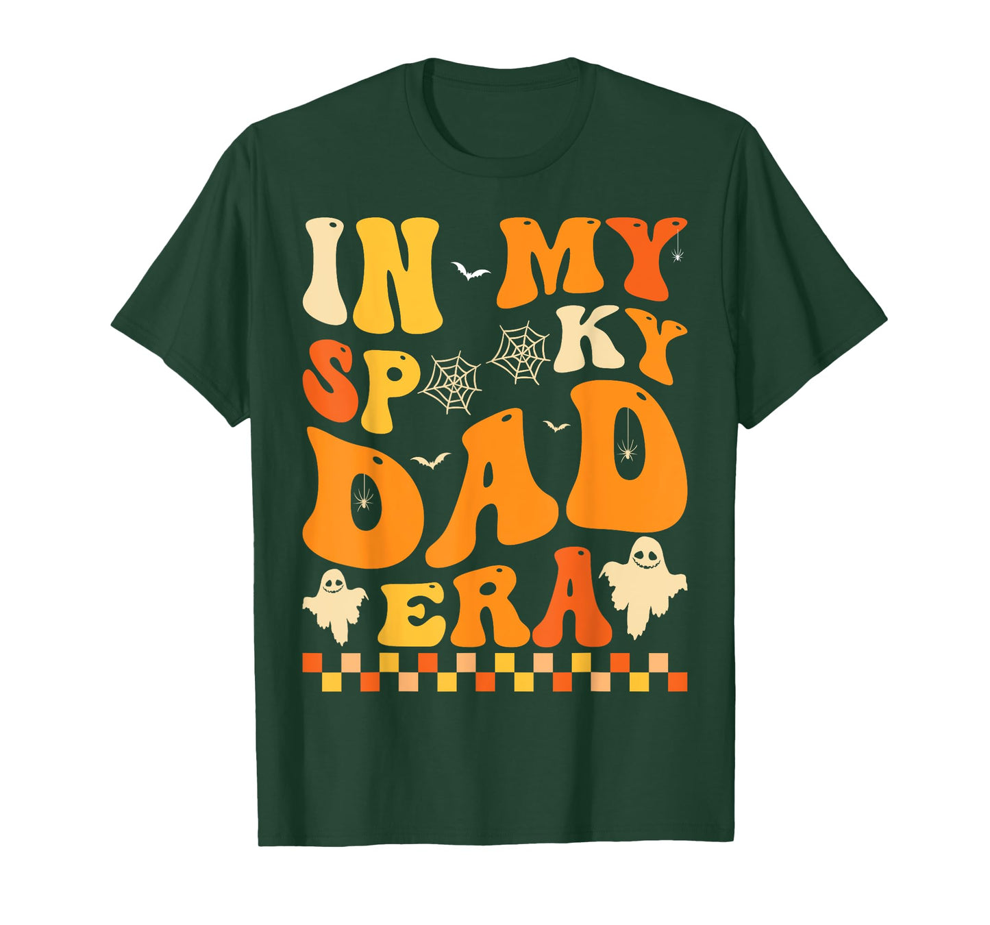 In My Spooky Dad Era Groovy Ghost Pumpkins Halloween Father T-Shirt