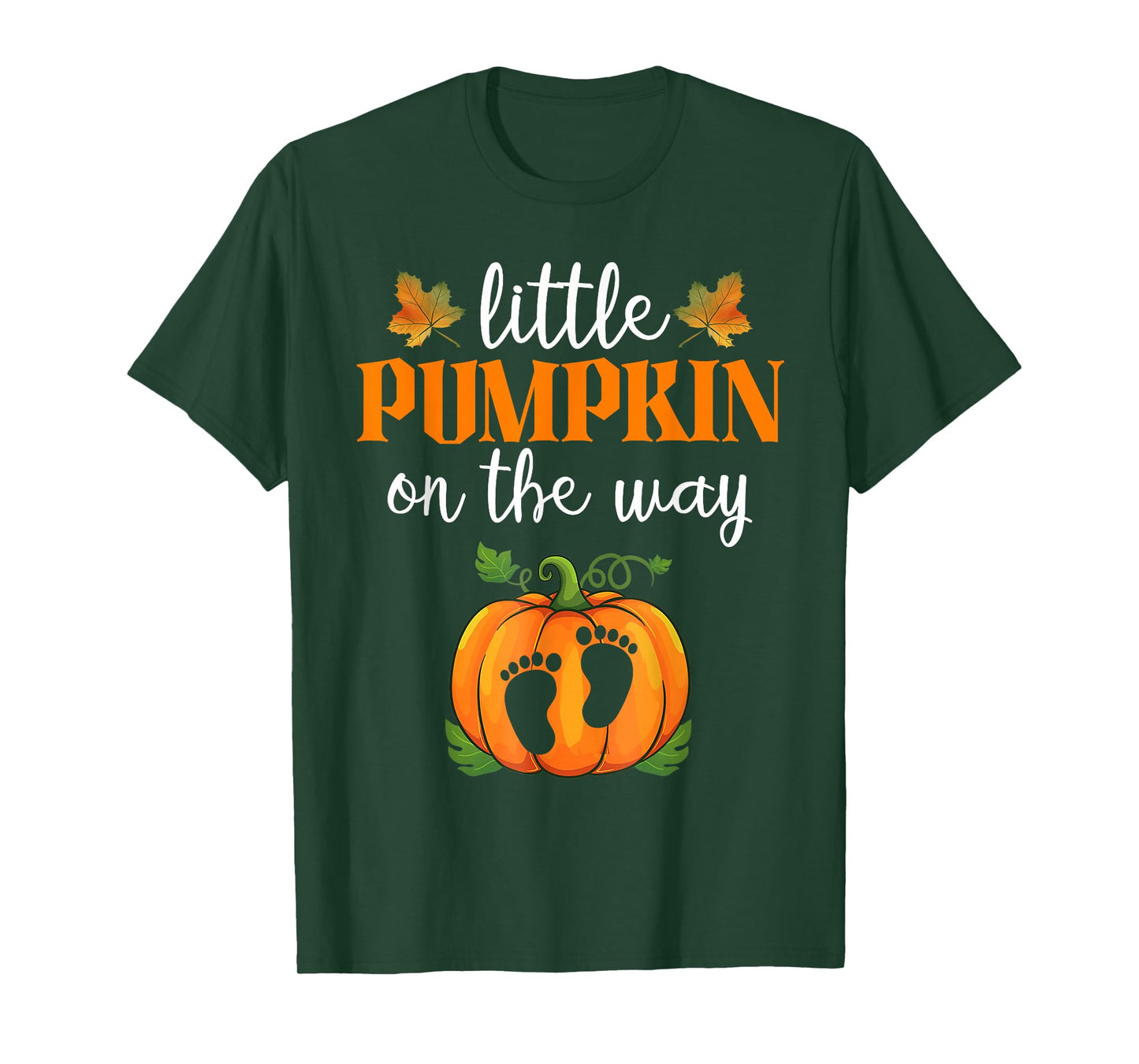 Little Pumpkin On The Way Halloween Pregnancy Announcement T-Shirt