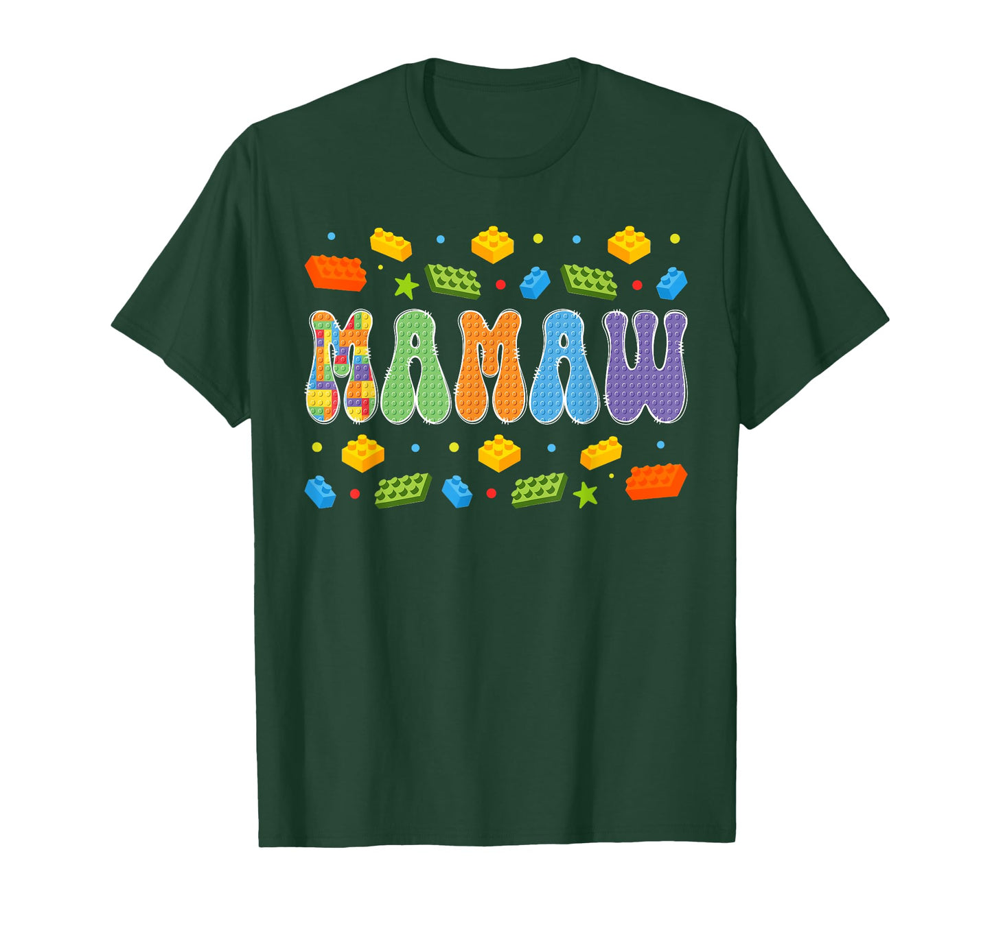 Mamaw Building Bricks Block Master Builder Matching T-Shirt
