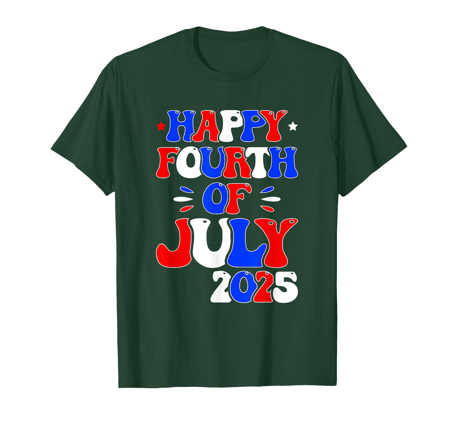 Retro Happy 4th Of July 2025 Fourth Of July For Men Women T-Shirt