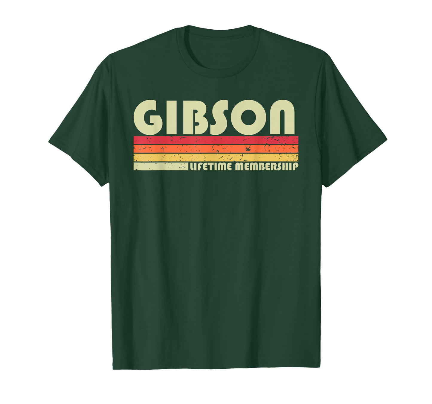 GIBSON Surname Funny Retro Vintage 80s 90s Birthday Reunion T-Shirt