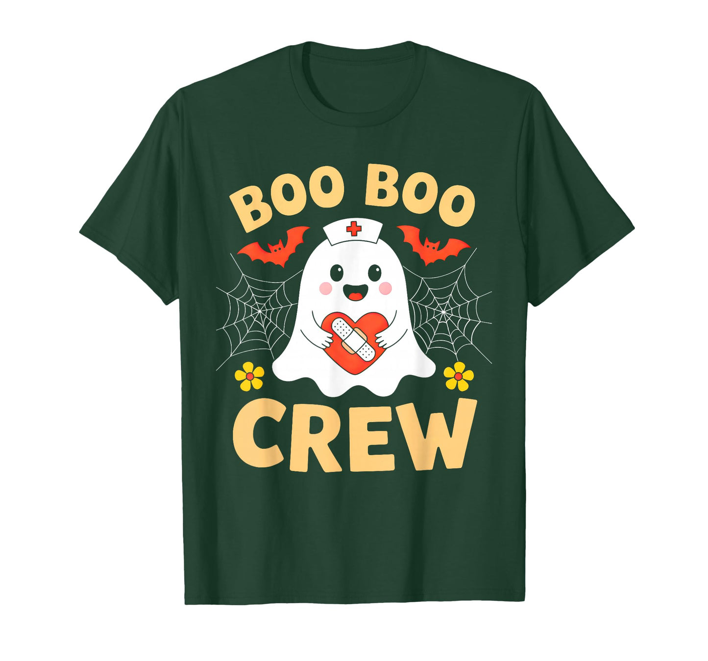 Halloween Nurse Shirt For Women Nursing Ghost Boo Boo Crew T-Shirt