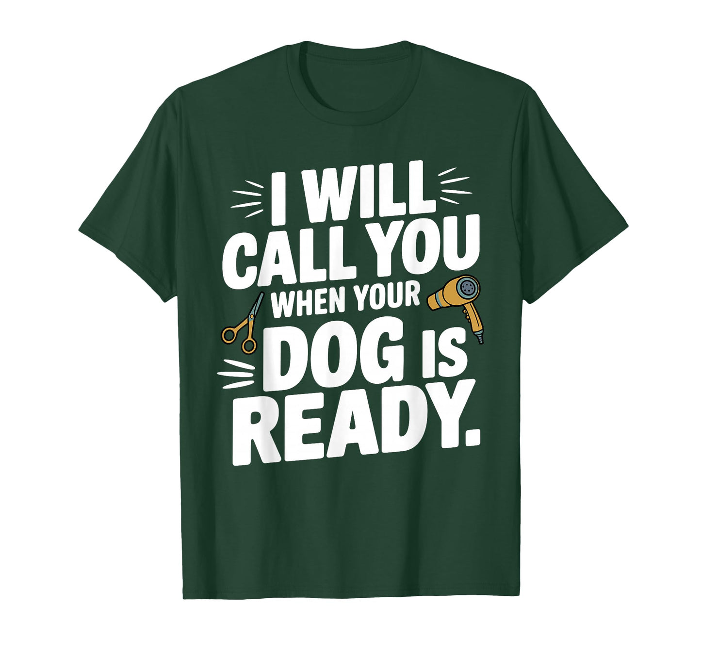 Cool Dog Groomer Art for Men Women Dog Grooming Pet Groomer T-Shirt