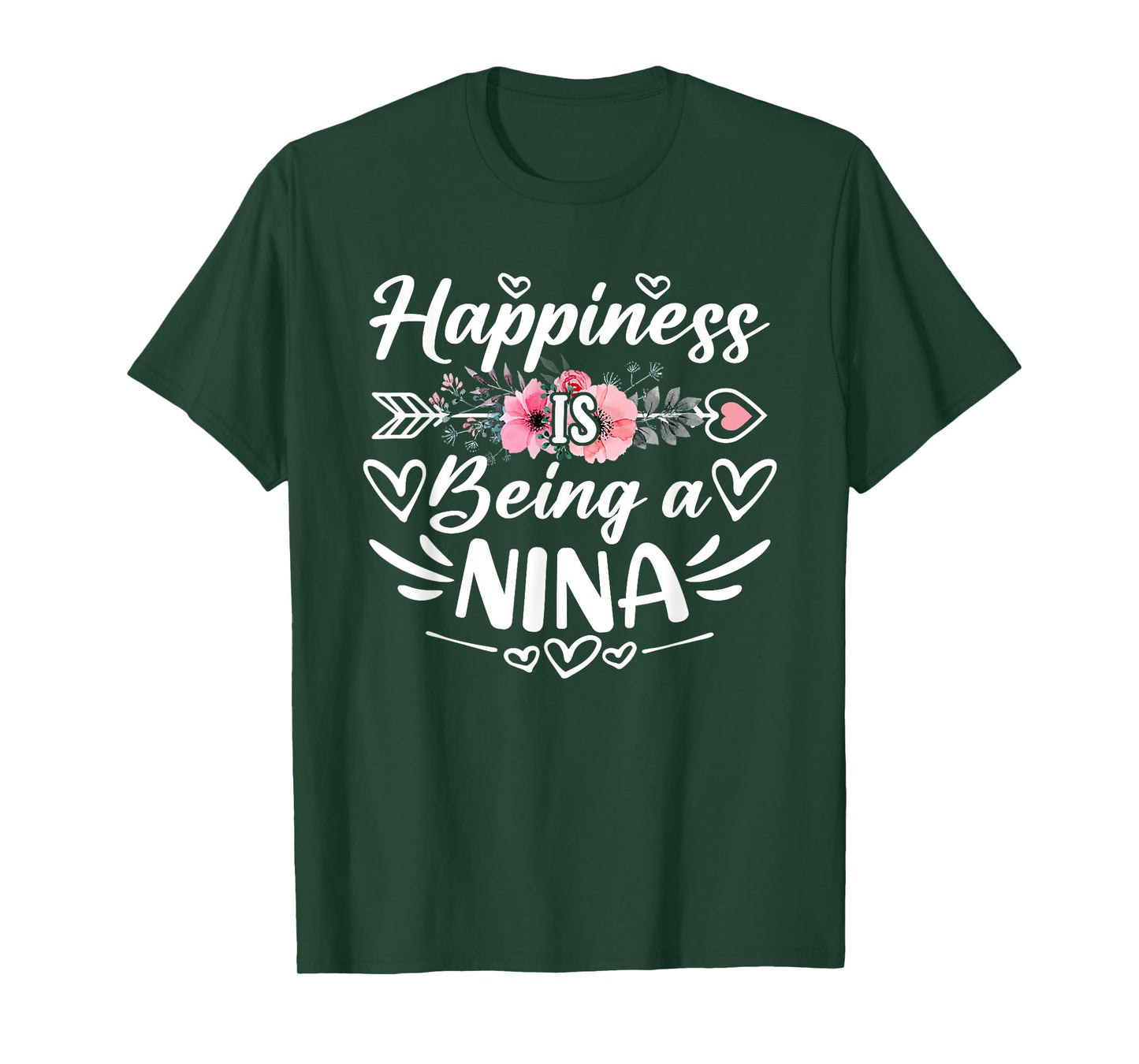 Happiness Is Being A Nina Funny Grandma Mother's Day T-Shirt