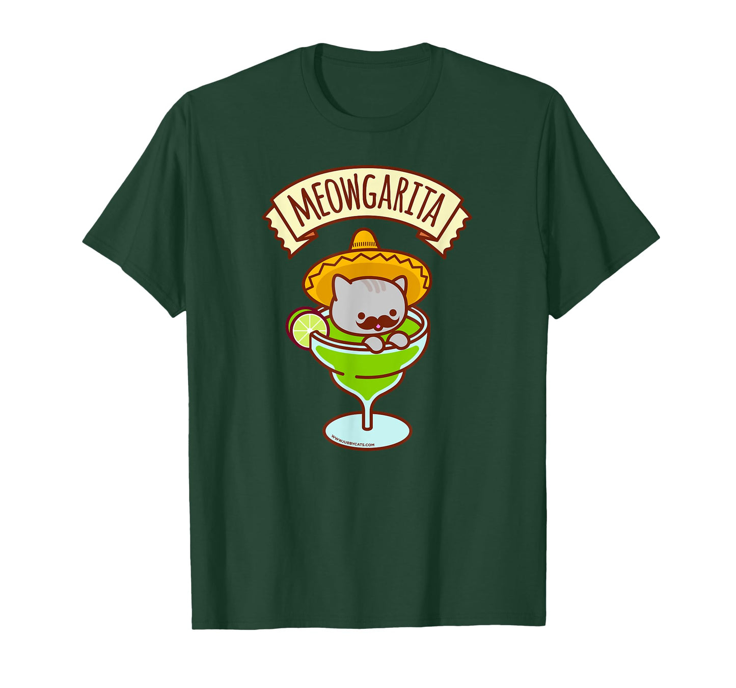 Funny Cat T-shirt - MEOWGARITA - Mustache, Sombrero, Summer T-Shirt