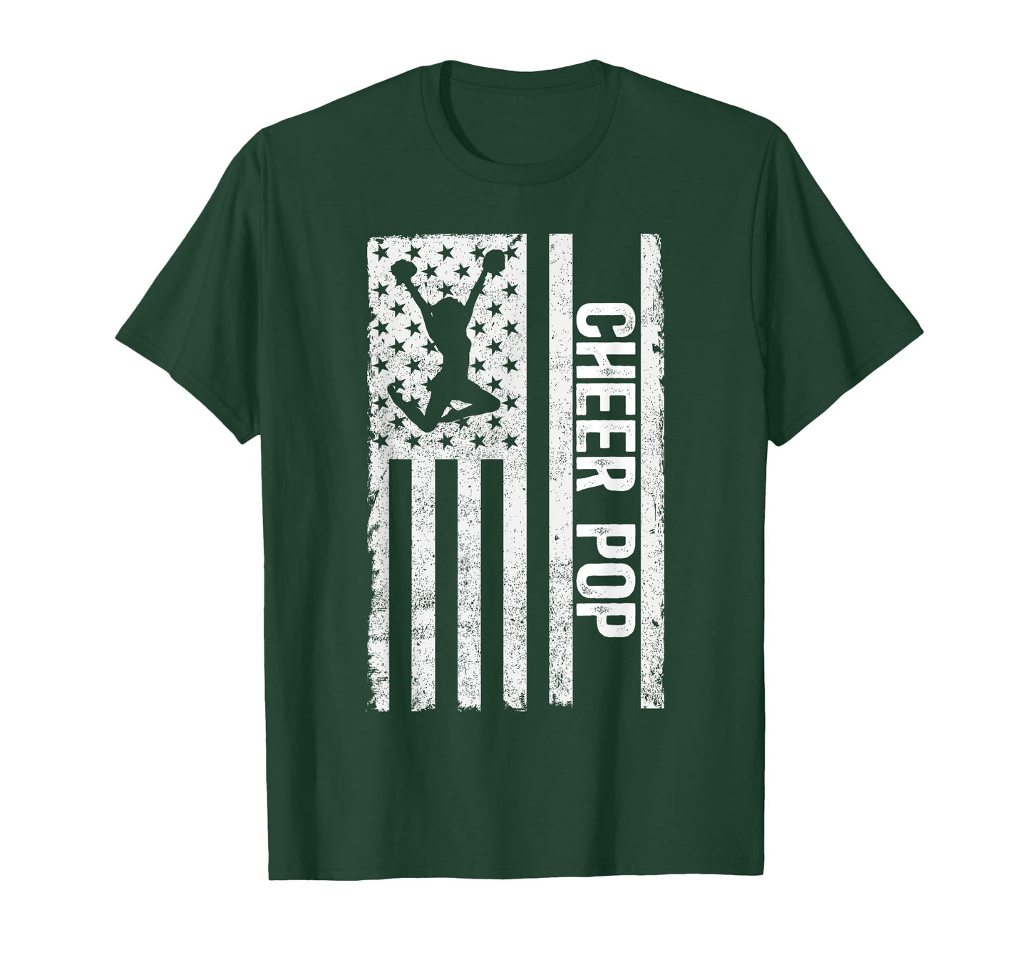 Cheer Pop Of A Cheerleader Pop US Flag Cheerleading Pop T-Shirt