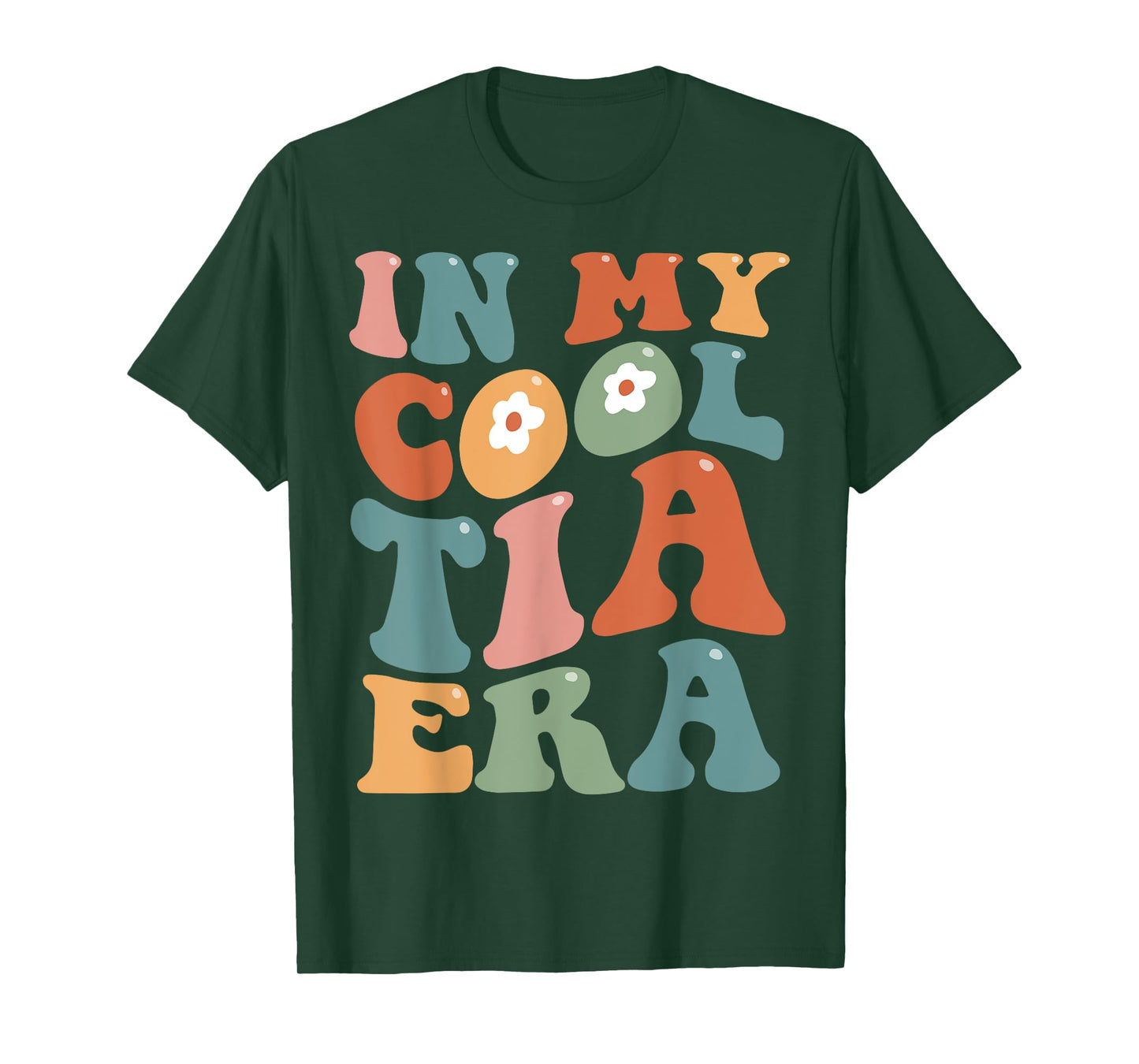 Groovy Retro In My Cool Tia Era Funny Auntie Mothers Day T-Shirt