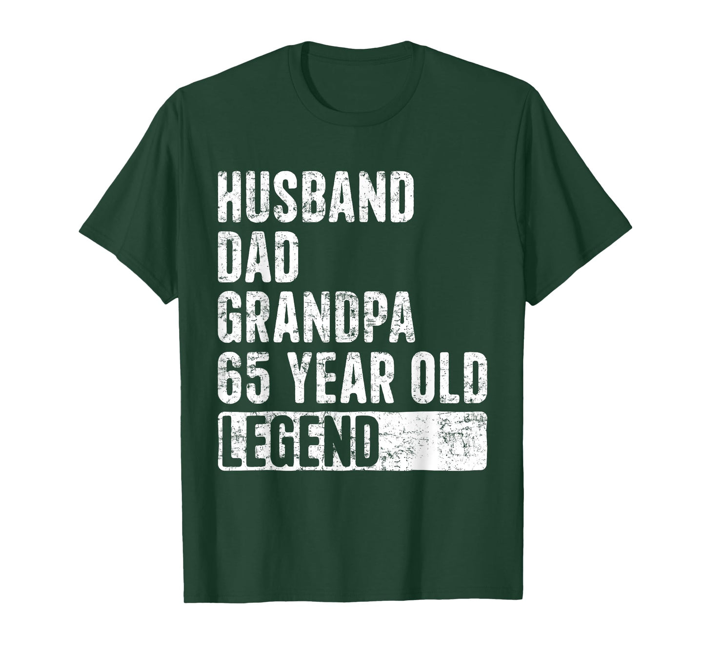 Husband Dad Grandpa 65 Year Old Legend 65th Birthday T-Shirt