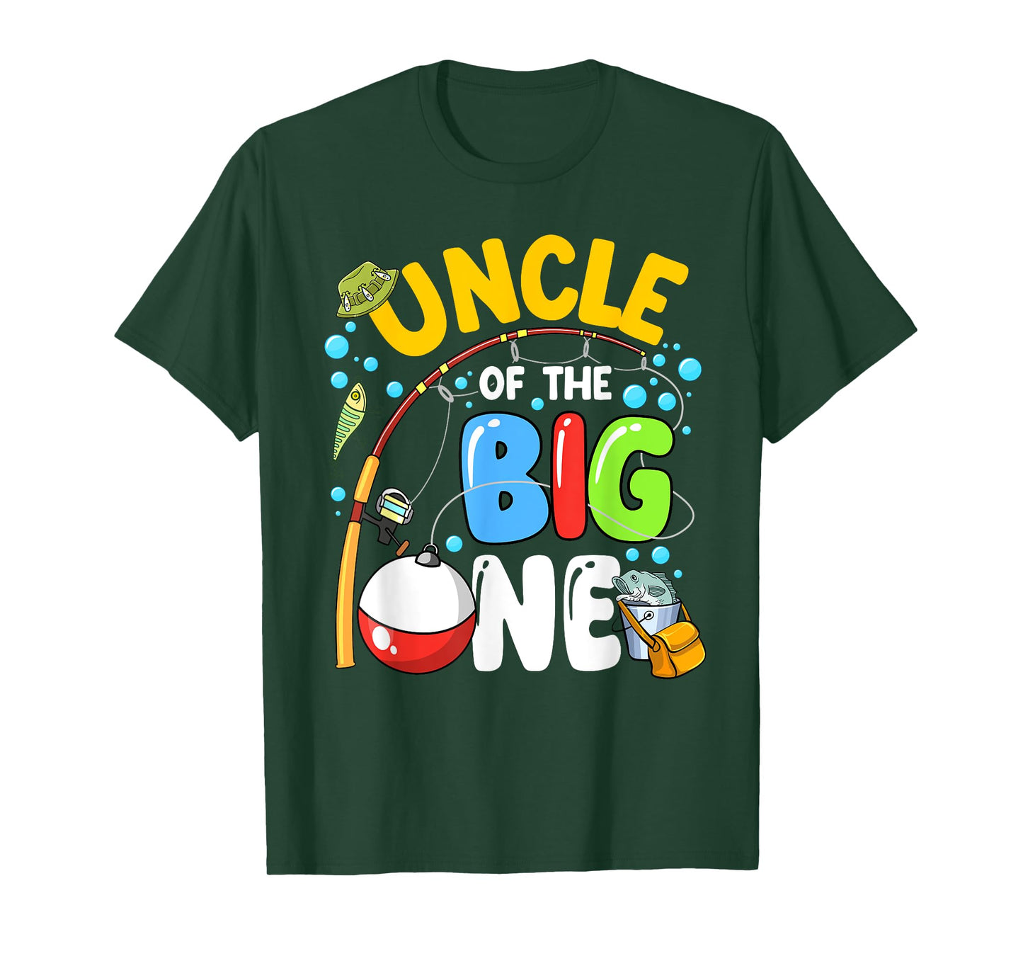 Uncle Of The Big One Fishing Birthday Boy Family Party T-Shirt