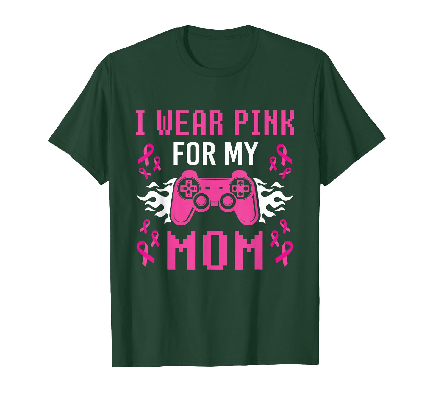 Breast Cancer Shirts for Boys Kids I Wear Pink For My Mom T-Shirt