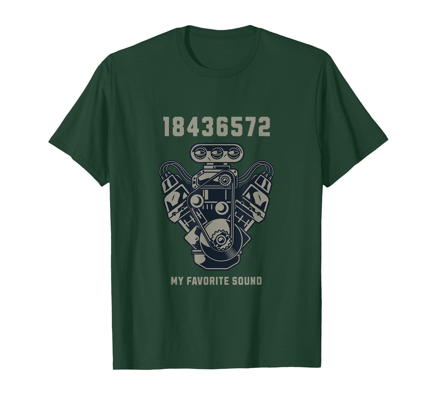 Classic Car Racing V8 Engine Firing Order Favorite Sound T-Shirt
