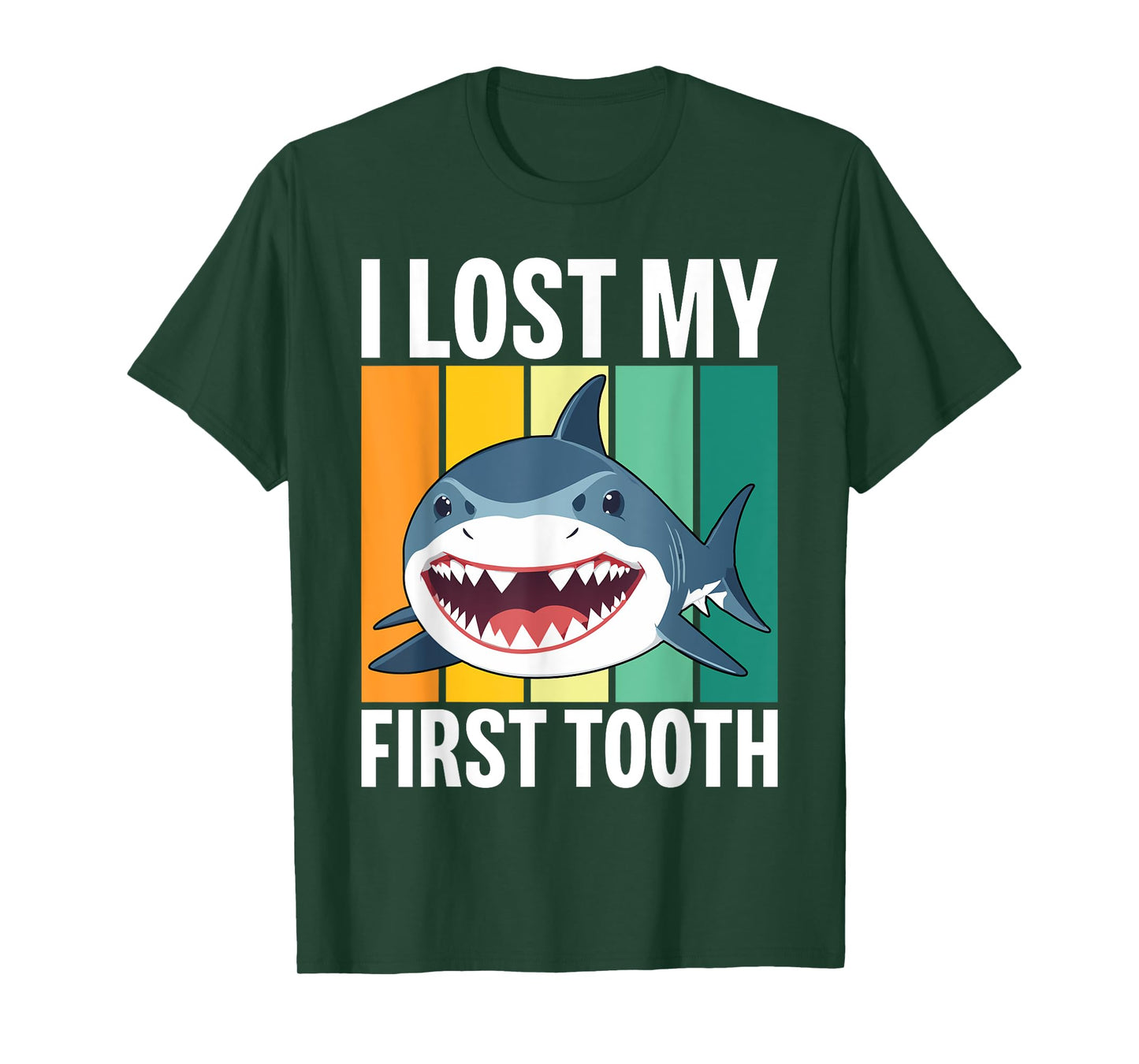 Funny Tooth Fairy Vintage Shark I Lost My First Tooth T-Shirt