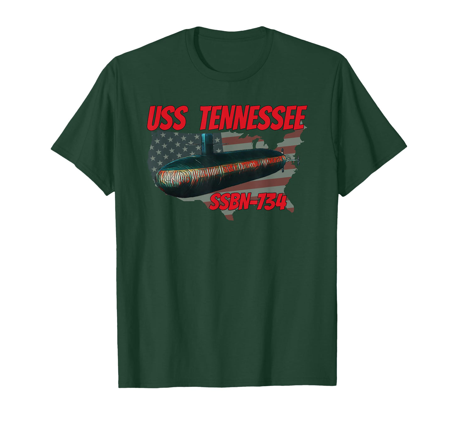 USS Tennessee SSBN-734 Submarine Veterans Day Father Grandpa T-Shirt