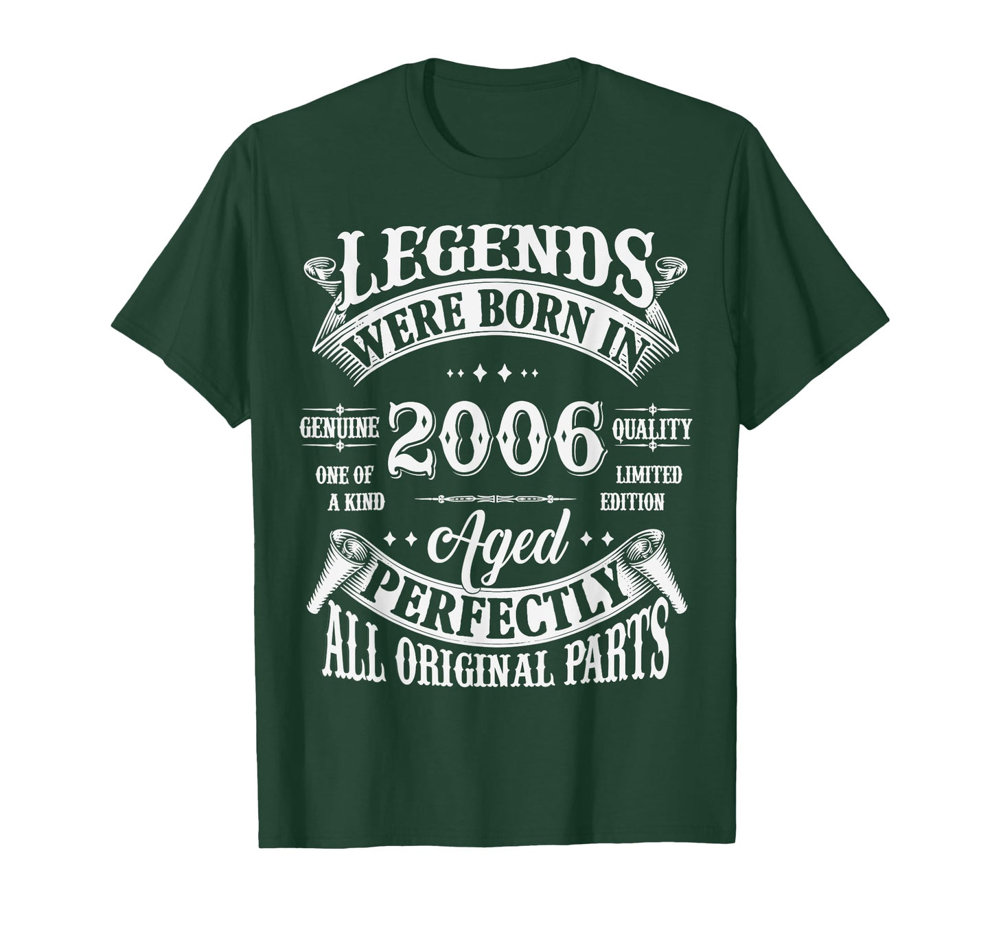 19th Birthday Tee 19 Years Old Vintage Legends Born In 2006 T-Shirt