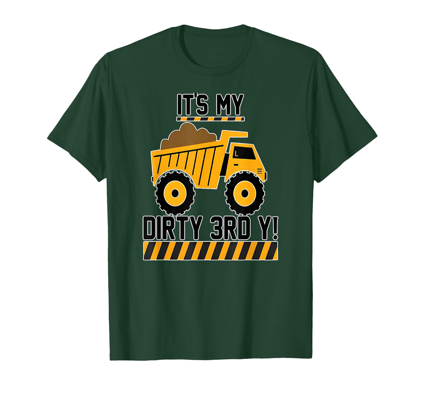 Kids Construction Truck 3rd Birthday Boy Builder 3 Three T-Shirt