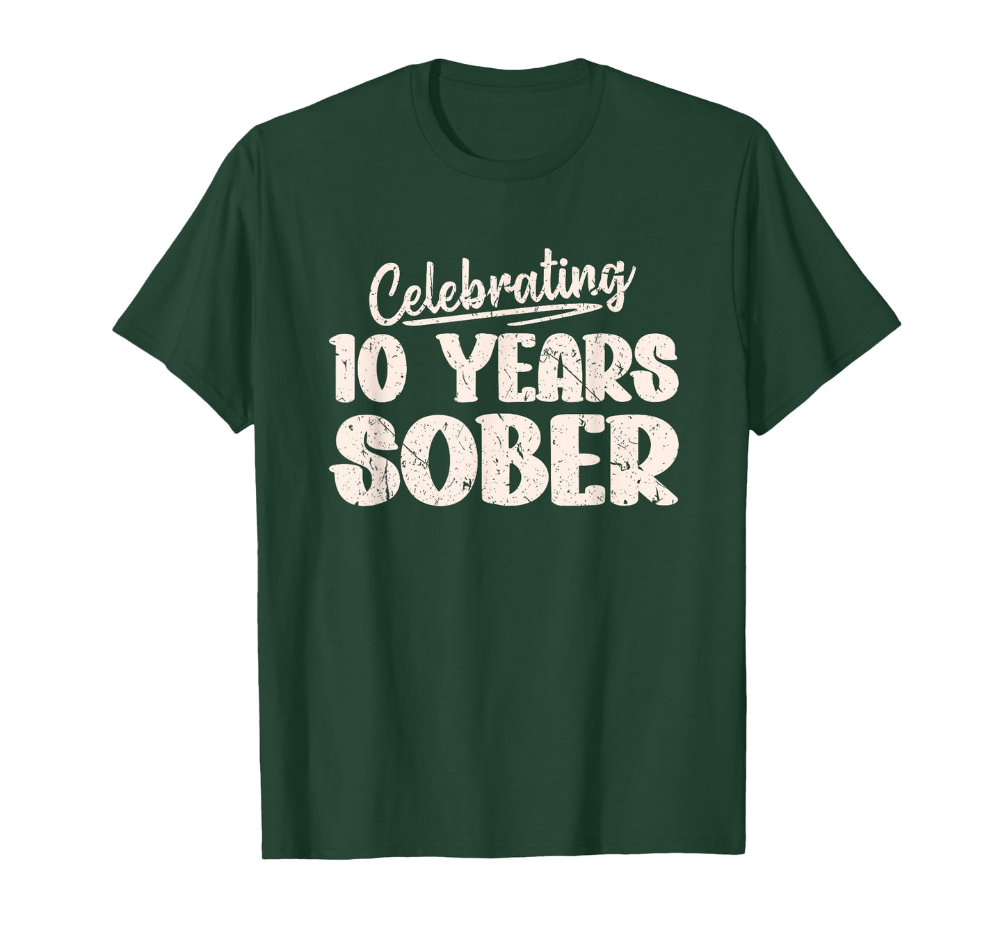Sobriety Recovery Anniversary 10 Years Sober T-Shirt