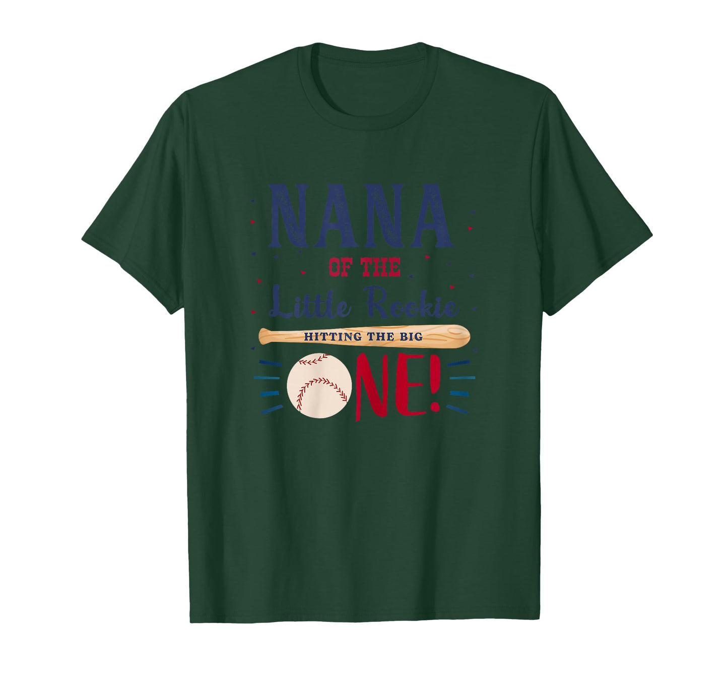Nana First Birthday Little Rookie Baseball The Big One T-Shirt