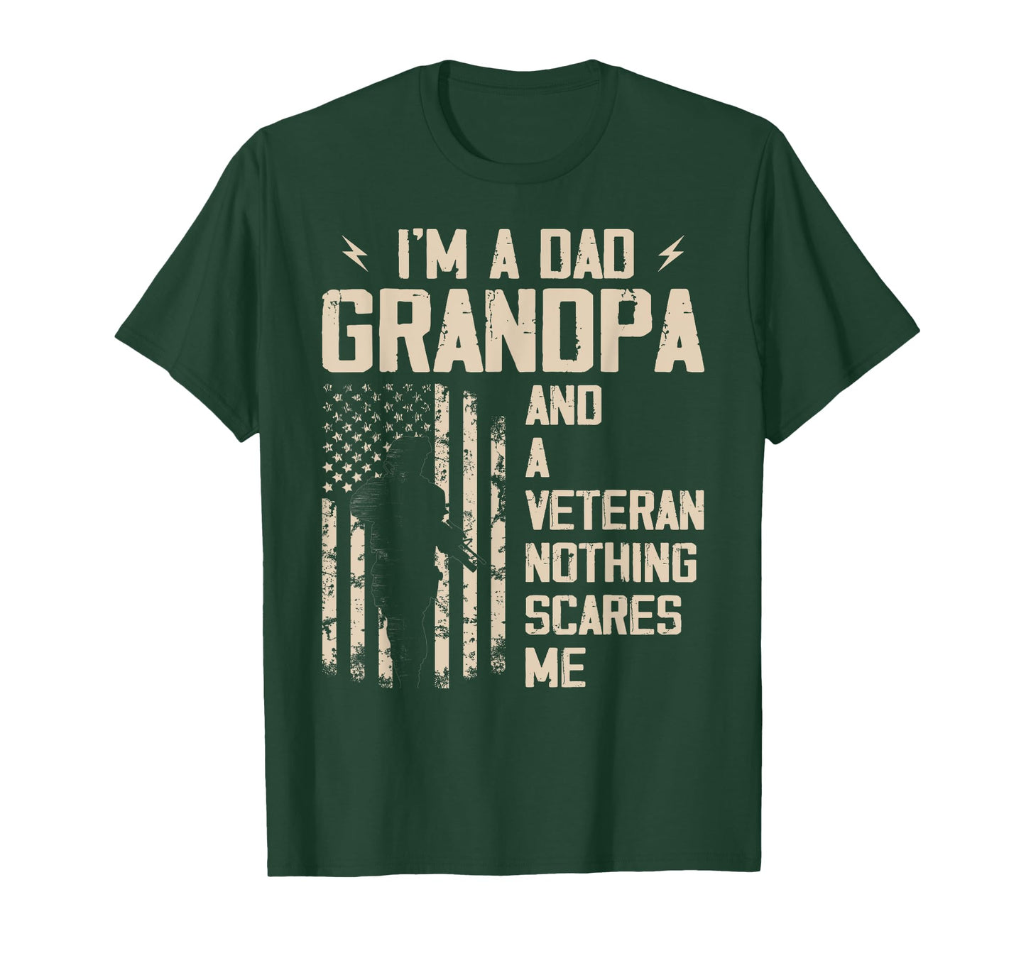 I'm A Dad Grandpa And Veteran Fathers Day Papa Grandpa T-Shirt