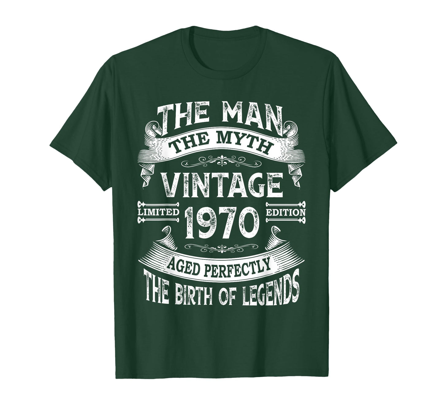 The Man The Myth Vintage 1970 Birthday Men's 55 Years Old T-Shirt