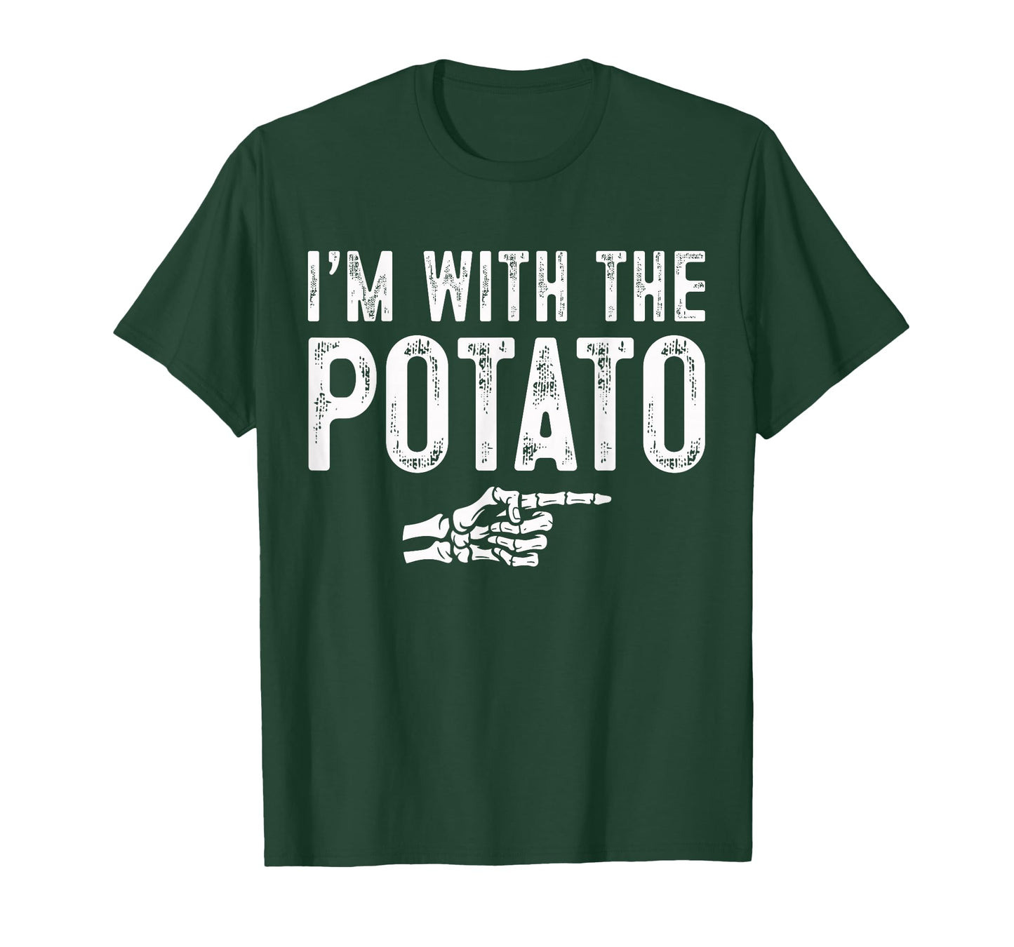I'm with The Potato Easy Costume Halloween Couples Matching T-Shirt