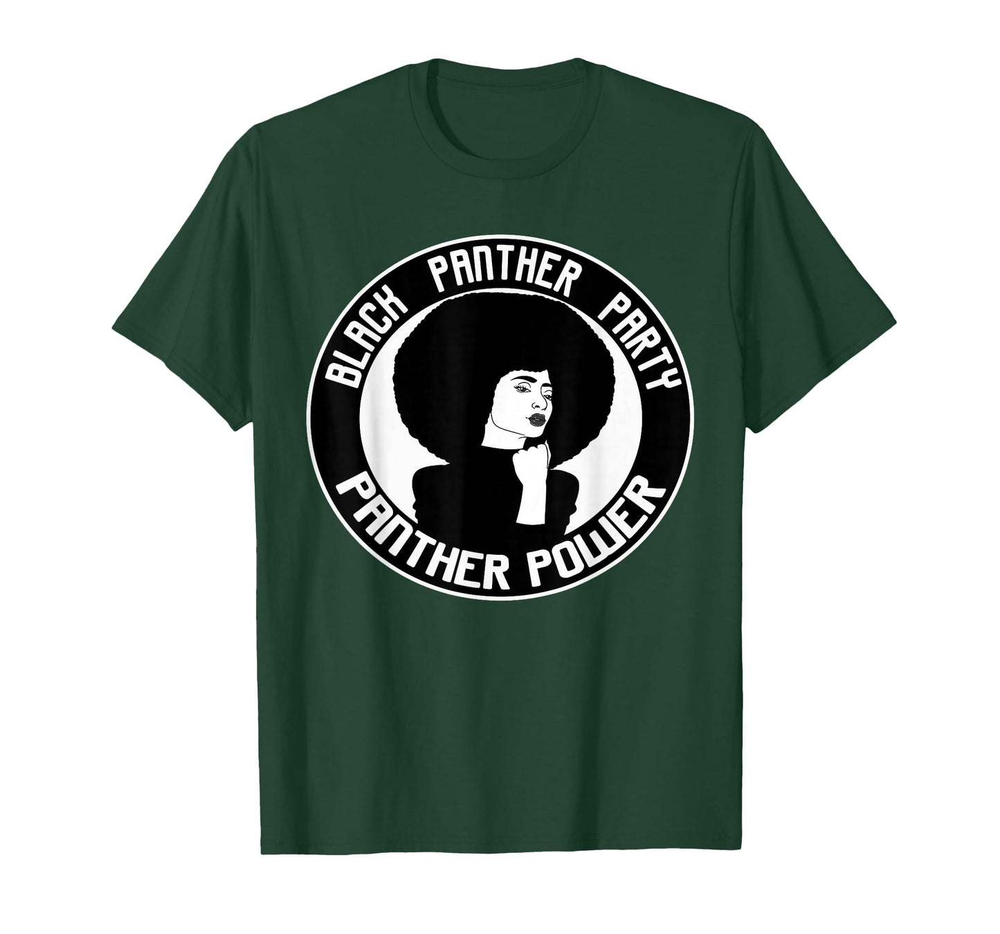 Black History Panther Party Logo Afro Hair T-Shirt