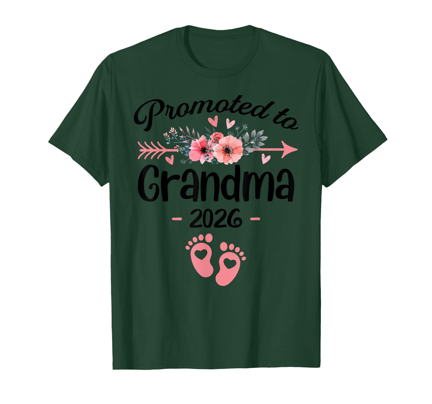 Promoted to Grandma Est 2026 Floral T-Shirt