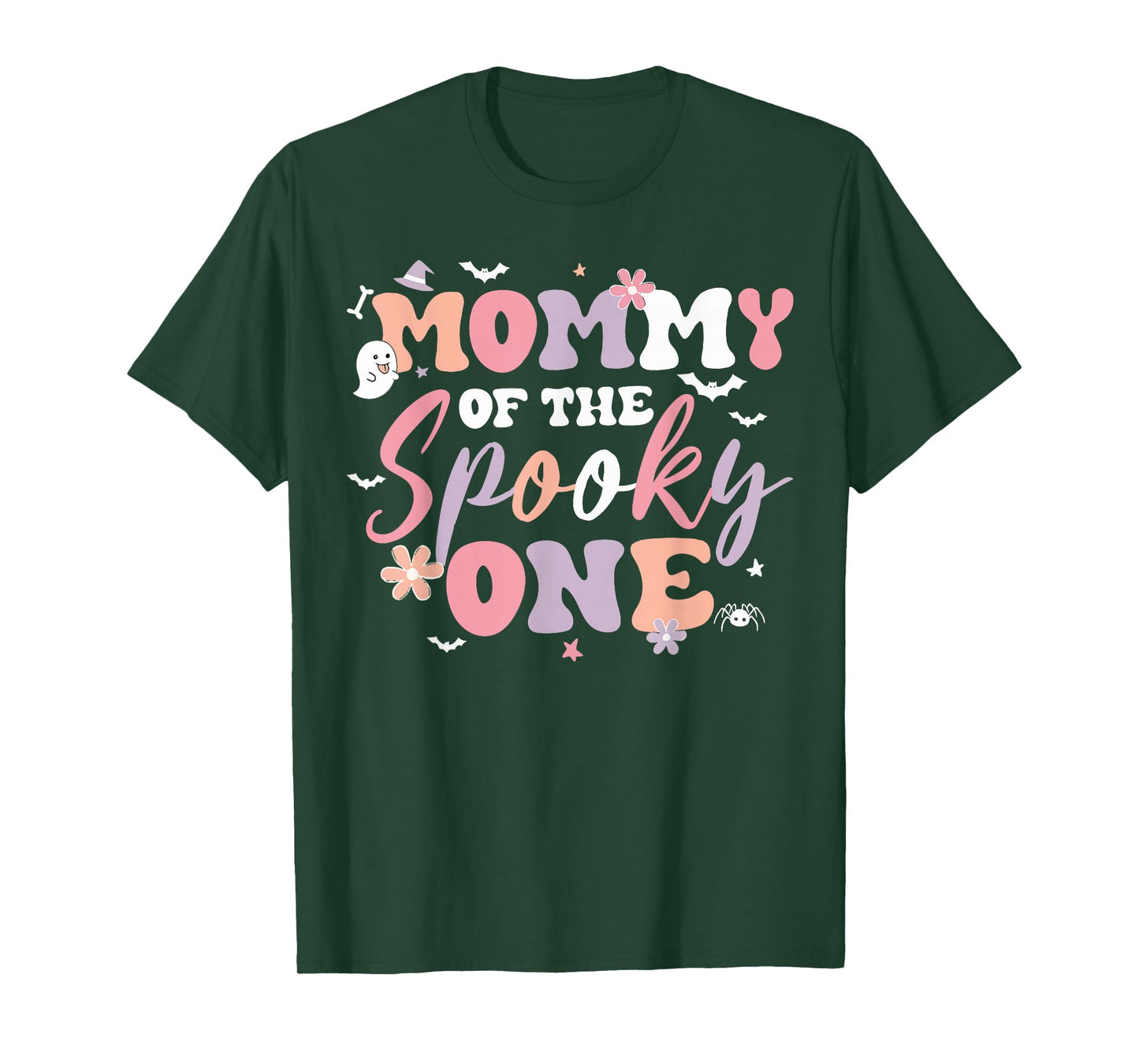 Mommy of The Spooky One Girl First Birthday Pink Hallowen T-Shirt