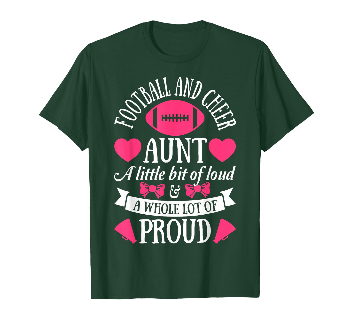 Football and Cheer Aunt Game Day Funny Gifts T-Shirt