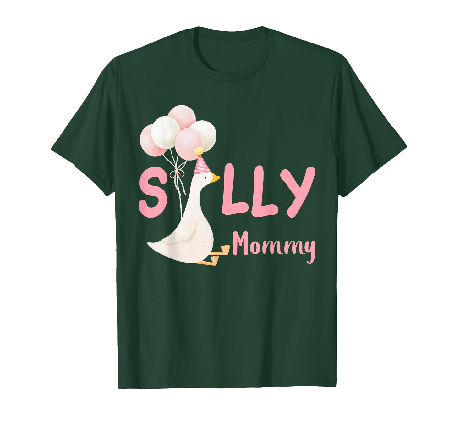 Silly Mommy Goose Family Matching Birthday Squad Crew T-Shirt