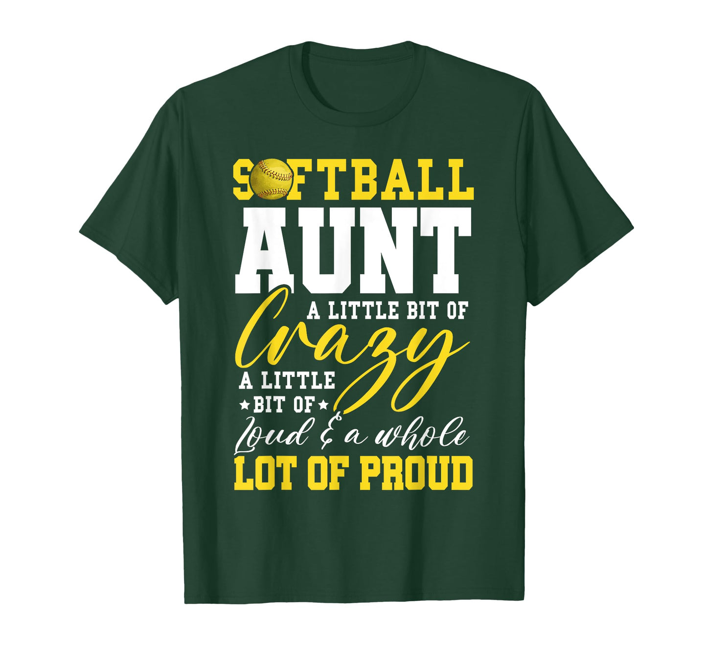 Softball Aunt Proud Aunt Of A Softball Player Aunt T-Shirt