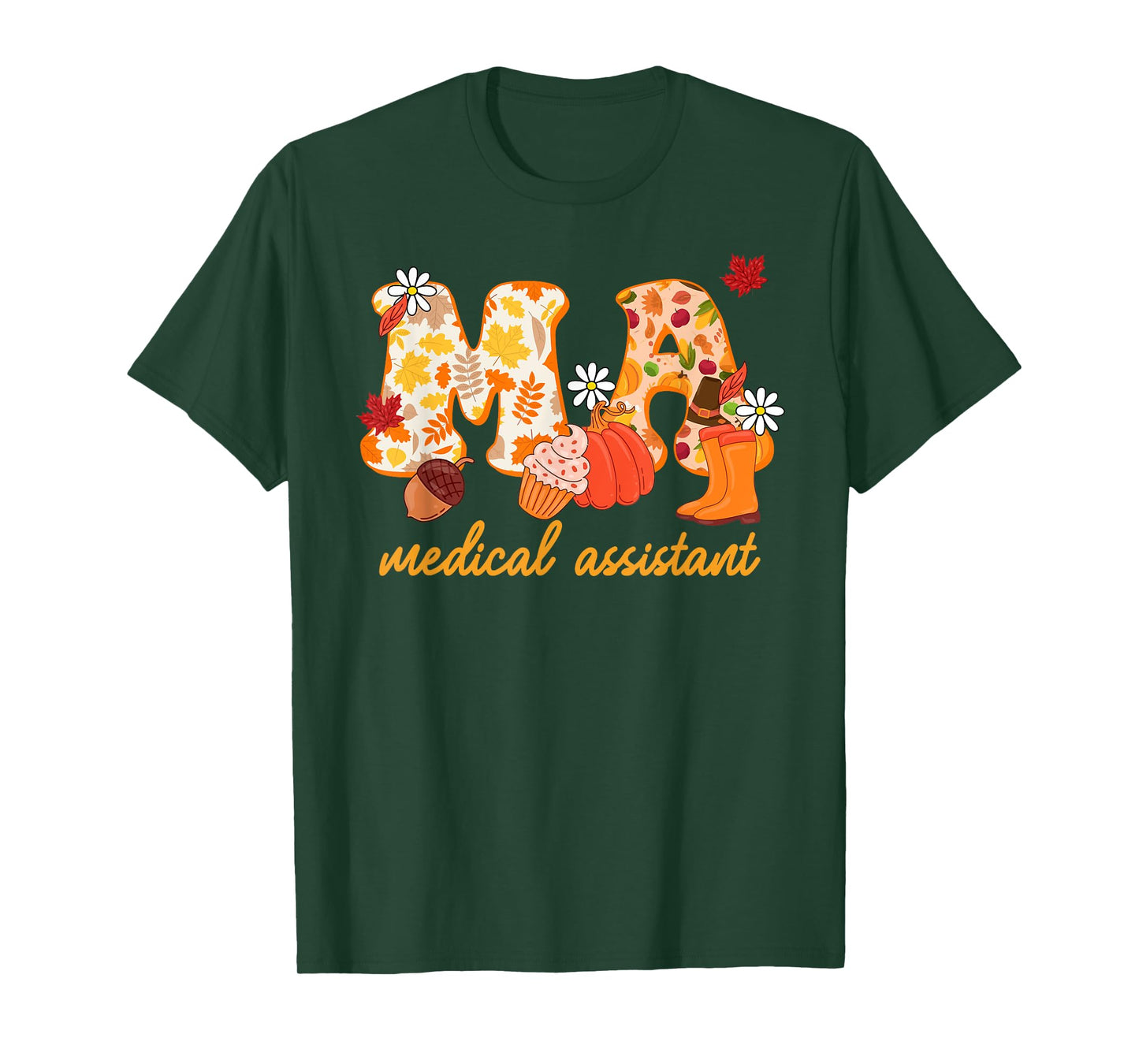 MA Medical Assistant Fall Pumpkin Cute T-Shirt