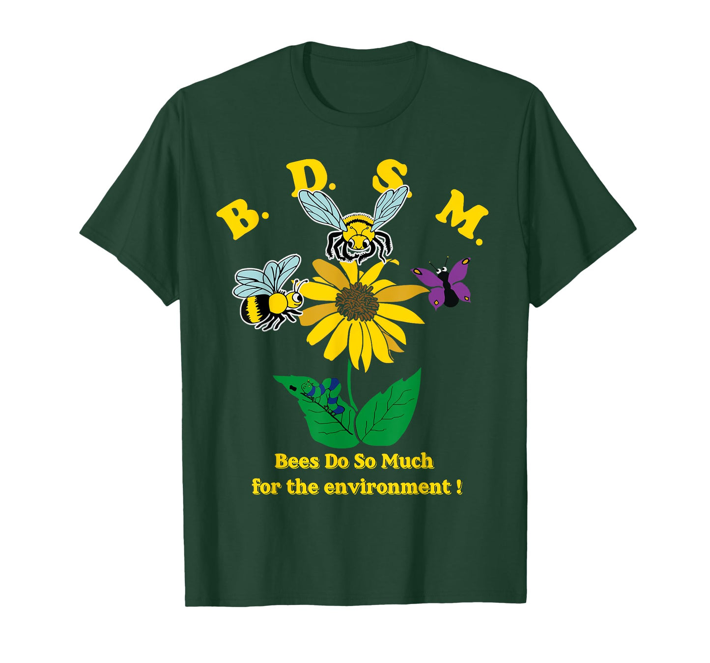 BDSM Bees Do So Much For The Environment Vintage Bee Flower T-Shirt